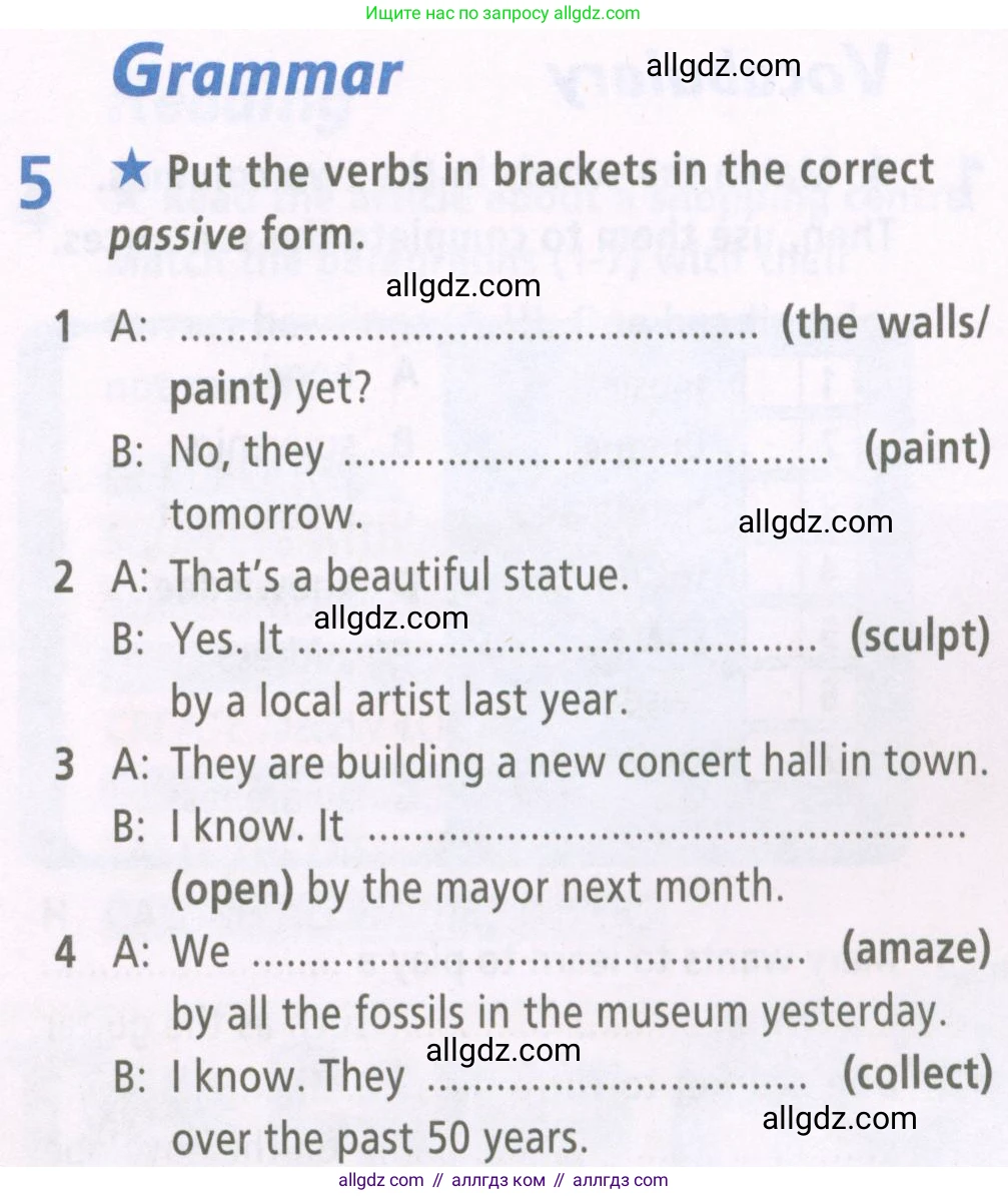 Английский язык (english), 6 класс Рабочая тетрадь (workbook), авторы: Баранова Ксения Михайловна (Baranova Ksenia), Мильруд Радислав Петрович (Millrood Radislav), Копылова Виктория Викторовна (Kopylova Victoria), Дули Дженни (Dooley Jenny), Эванс Вирджиния (Evans Virginia), издательство Просвещение, Москва, 2023, белого цвета, страница 55, номер 5, Условие