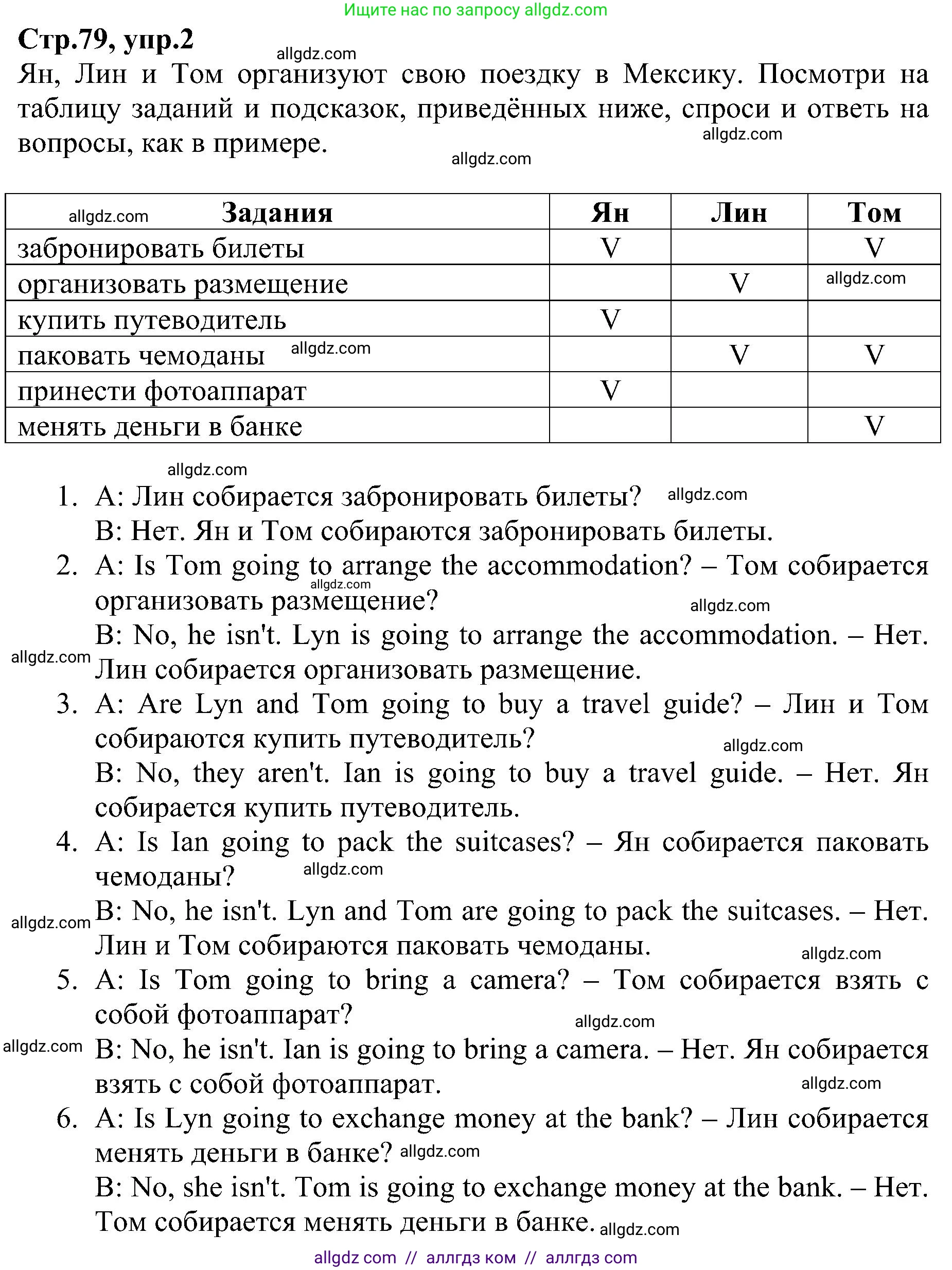Английский язык (english), 6 класс Рабочая тетрадь (workbook), авторы: Баранова Ксения Михайловна (Baranova Ksenia), Мильруд Радислав Петрович (Millrood Radislav), Копылова Виктория Викторовна (Kopylova Victoria), Дули Дженни (Dooley Jenny), Эванс Вирджиния (Evans Virginia), издательство Просвещение, Москва, 2023, белого цвета, страница 79, номер 2, Решение