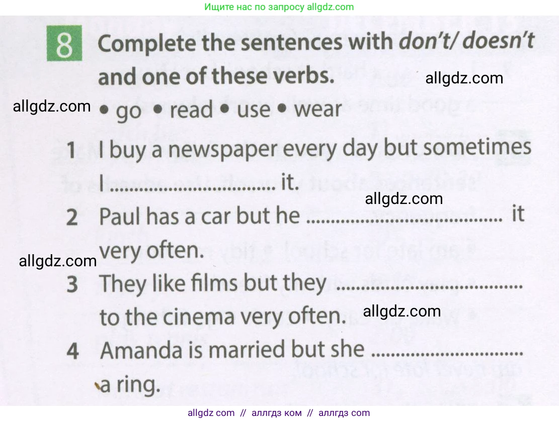 Английский язык (english), 6 класс Рабочая тетрадь (workbook), авторы: Ваулина Юлия Евгеньевна (Vaulina Julia), Дули Дженни (Dooley Jenny), Подоляко Ольга Евгеньевна (Podolyako Olga), Эванс Вирджиния (Evans Virginia), издательство Просвещение, Москва, 2023, зелёного цвета, страница 28, номер 8, Условие 2023-2027