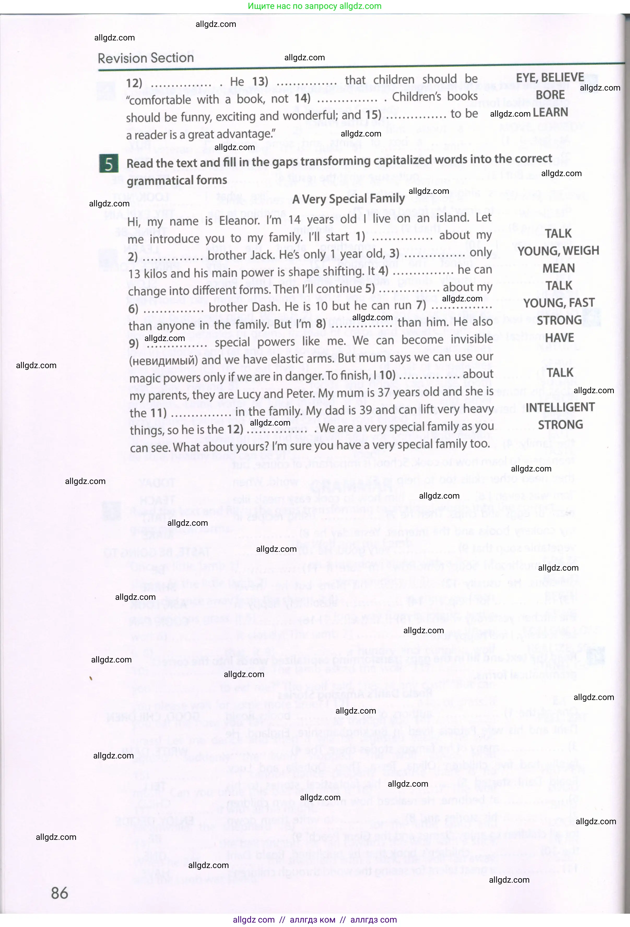 Английский язык (english), 6 класс Рабочая тетрадь (workbook), авторы: Ваулина Юлия Евгеньевна (Vaulina Julia), Дули Дженни (Dooley Jenny), Подоляко Ольга Евгеньевна (Podolyako Olga), Эванс Вирджиния (Evans Virginia), издательство Просвещение, Москва, 2023, зелёного цвета, страница 86