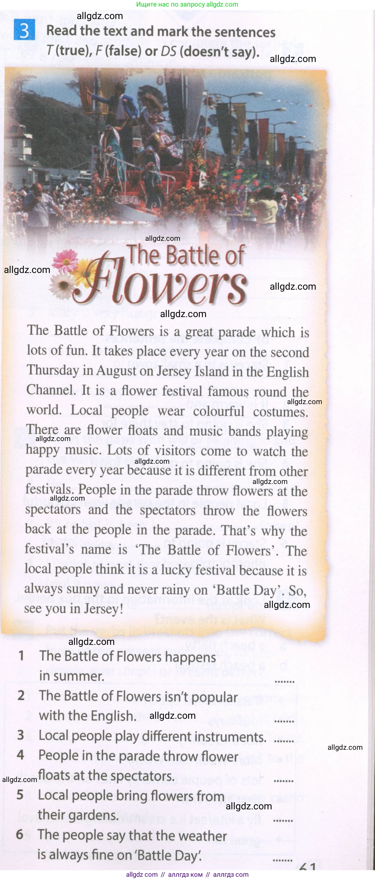 Английский язык (english), 6 класс Рабочая тетрадь (workbook), авторы: Ваулина Юлия Евгеньевна (Vaulina Julia), Дули Дженни (Dooley Jenny), Подоляко Ольга Евгеньевна (Podolyako Olga), Эванс Вирджиния (Evans Virginia), издательство Просвещение, Москва, 2023, зелёного цвета, страница 61, номер 3, Условие 2023-2027