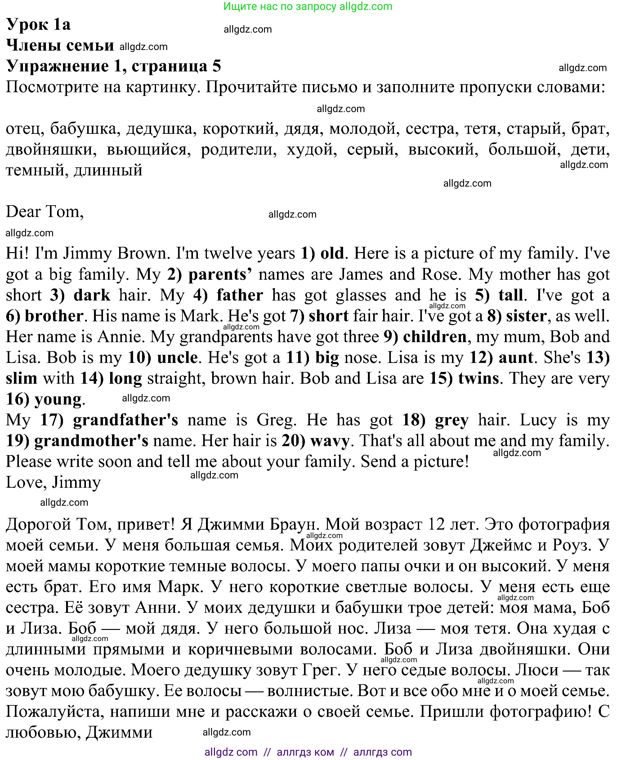 Английский язык (english), 6 класс Рабочая тетрадь (workbook), авторы: Ваулина Юлия Евгеньевна (Vaulina Julia), Дули Дженни (Dooley Jenny), Подоляко Ольга Евгеньевна (Podolyako Olga), Эванс Вирджиния (Evans Virginia), издательство Просвещение, Москва, 2023, зелёного цвета, страница 5, номер 1, Решение 1 (2023-2027)