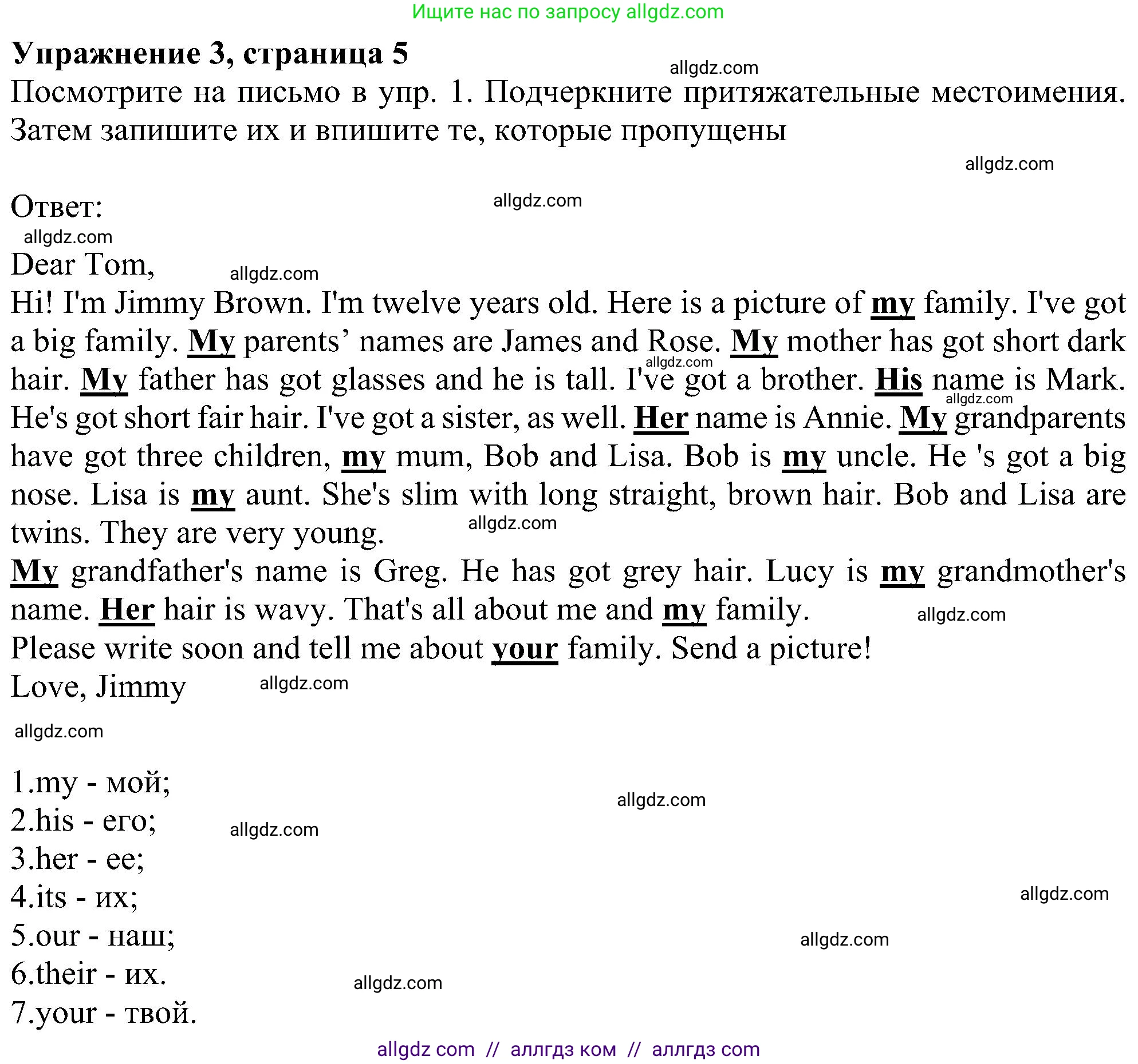 Английский язык (english), 6 класс Рабочая тетрадь (workbook), авторы: Ваулина Юлия Евгеньевна (Vaulina Julia), Дули Дженни (Dooley Jenny), Подоляко Ольга Евгеньевна (Podolyako Olga), Эванс Вирджиния (Evans Virginia), издательство Просвещение, Москва, 2023, зелёного цвета, страница 5, номер 3, Решение 1 (2023-2027)
