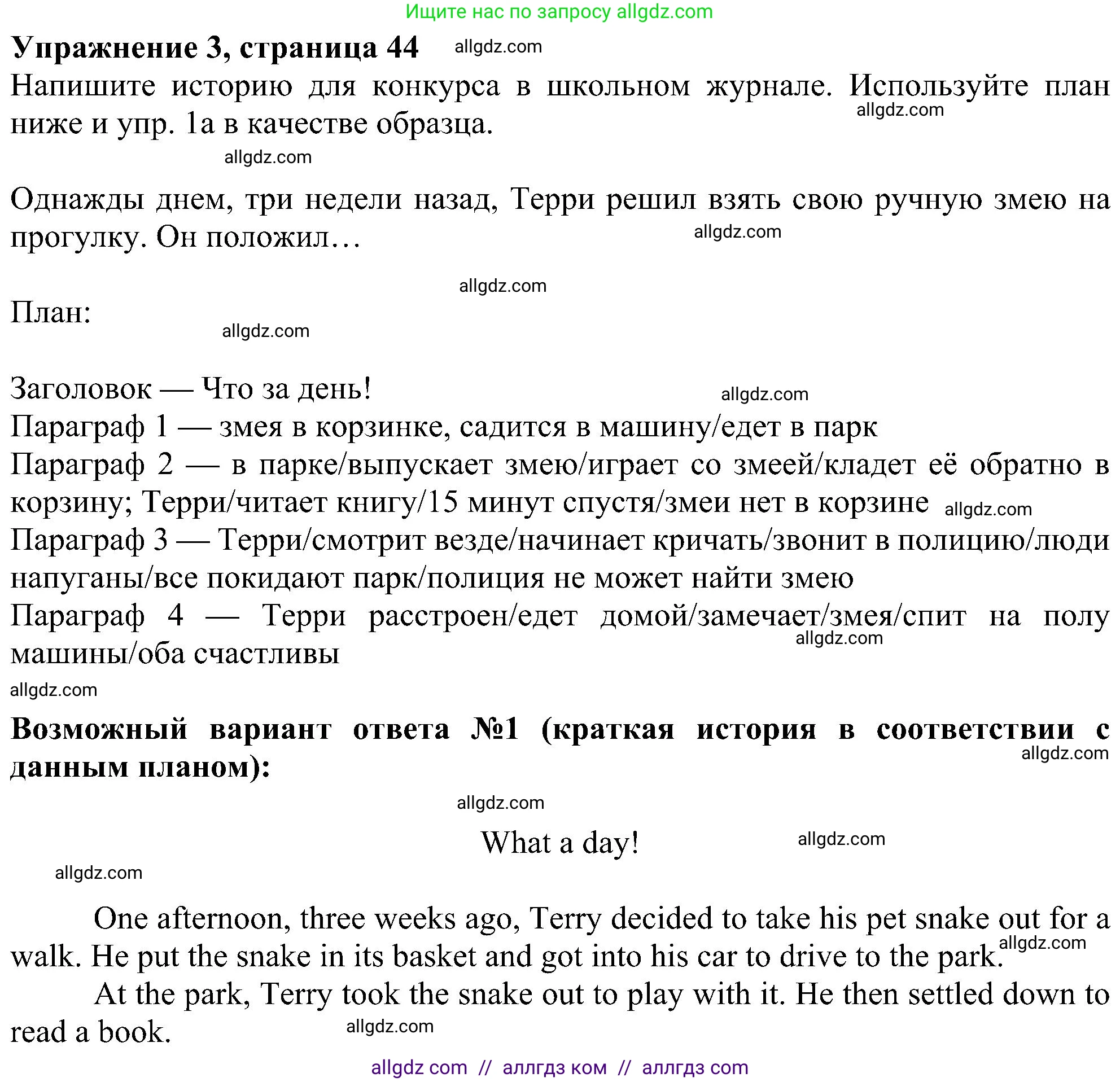Английский язык (english), 6 класс Рабочая тетрадь (workbook), авторы: Ваулина Юлия Евгеньевна (Vaulina Julia), Дули Дженни (Dooley Jenny), Подоляко Ольга Евгеньевна (Podolyako Olga), Эванс Вирджиния (Evans Virginia), издательство Просвещение, Москва, 2023, зелёного цвета, страница 44, номер 3, Решение 1 (2023-2027)