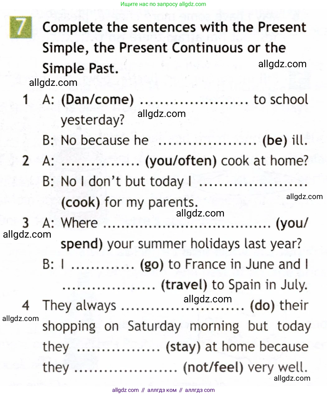 Английский язык (english), 6 класс Рабочая тетрадь (workbook), авторы: Ваулина Юлия Евгеньевна (Vaulina Julia), Дули Дженни (Dooley Jenny), Подоляко Ольга Евгеньевна (Podolyako Olga), Эванс Вирджиния (Evans Virginia), издательство Просвещение, Москва, 2023, зелёного цвета, страница 58, номер 7, Условие 2019-2022