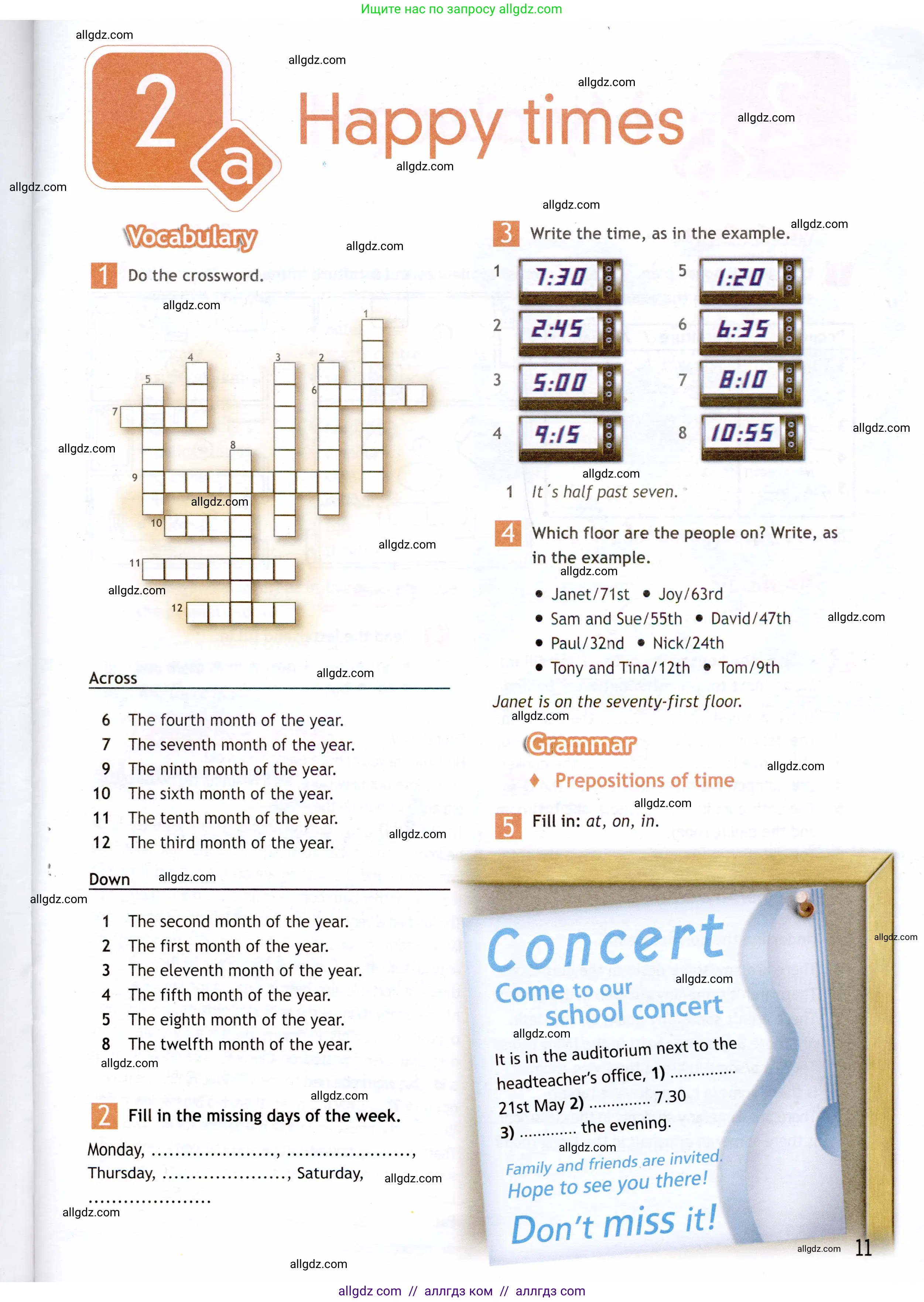 Английский язык (english), 6 класс Рабочая тетрадь (workbook), авторы: Ваулина Юлия Евгеньевна (Vaulina Julia), Дули Дженни (Dooley Jenny), Подоляко Ольга Евгеньевна (Podolyako Olga), Эванс Вирджиния (Evans Virginia), издательство Просвещение, Москва, 2023, зелёного цвета, страница 11