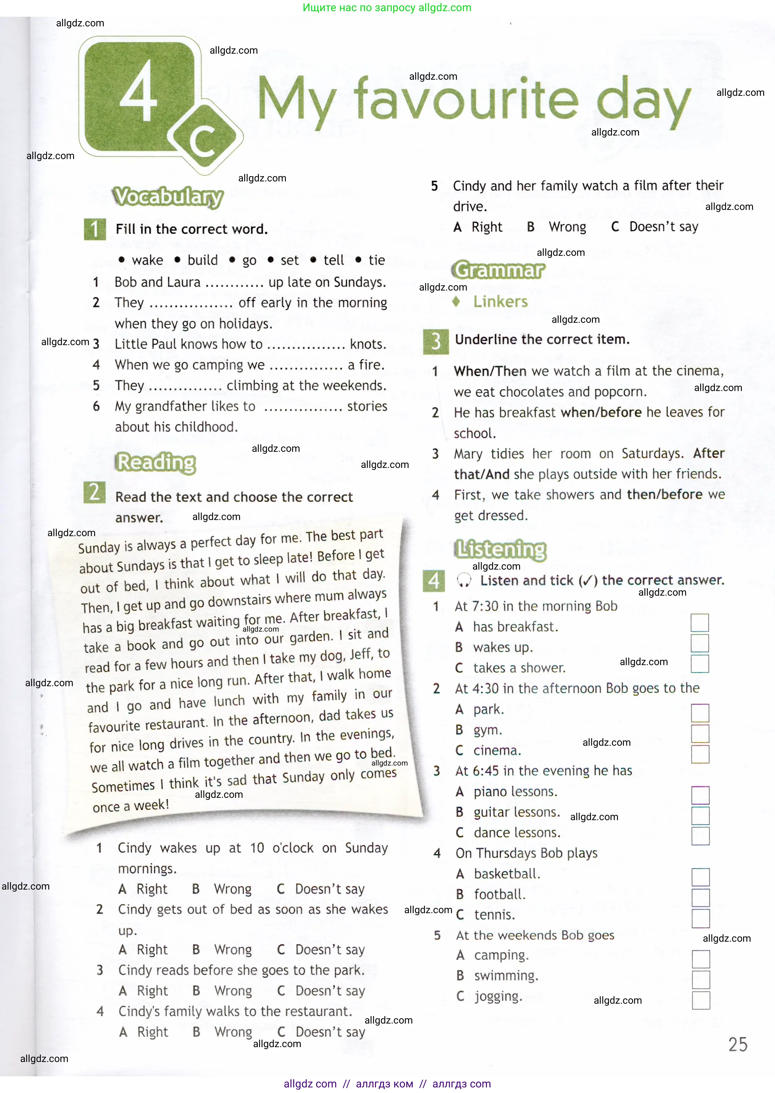 Английский язык (english), 6 класс Рабочая тетрадь (workbook), авторы: Ваулина Юлия Евгеньевна (Vaulina Julia), Дули Дженни (Dooley Jenny), Подоляко Ольга Евгеньевна (Podolyako Olga), Эванс Вирджиния (Evans Virginia), издательство Просвещение, Москва, 2023, зелёного цвета, страница 25