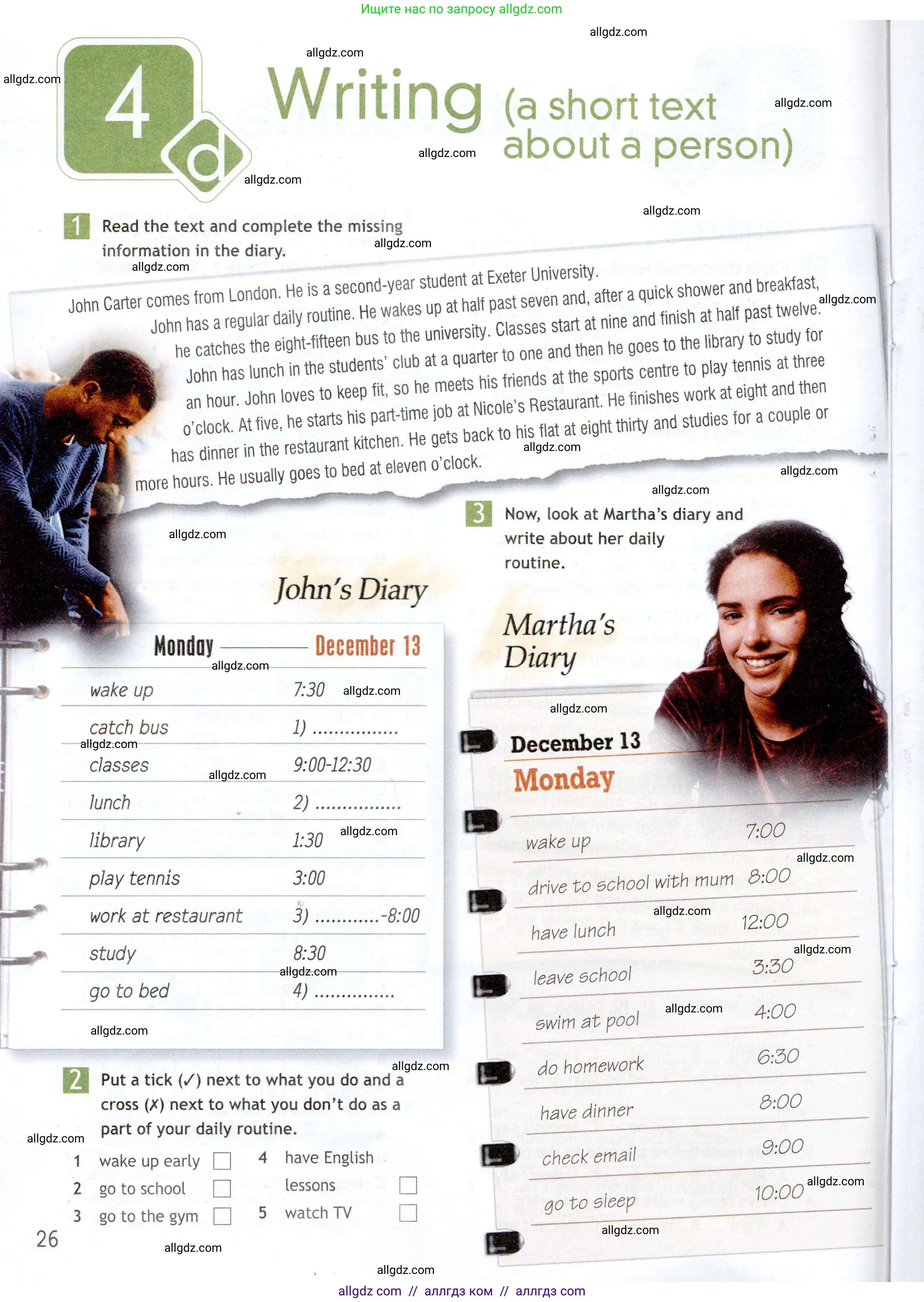 Английский язык (english), 6 класс Рабочая тетрадь (workbook), авторы: Ваулина Юлия Евгеньевна (Vaulina Julia), Дули Дженни (Dooley Jenny), Подоляко Ольга Евгеньевна (Podolyako Olga), Эванс Вирджиния (Evans Virginia), издательство Просвещение, Москва, 2023, зелёного цвета, страница 26