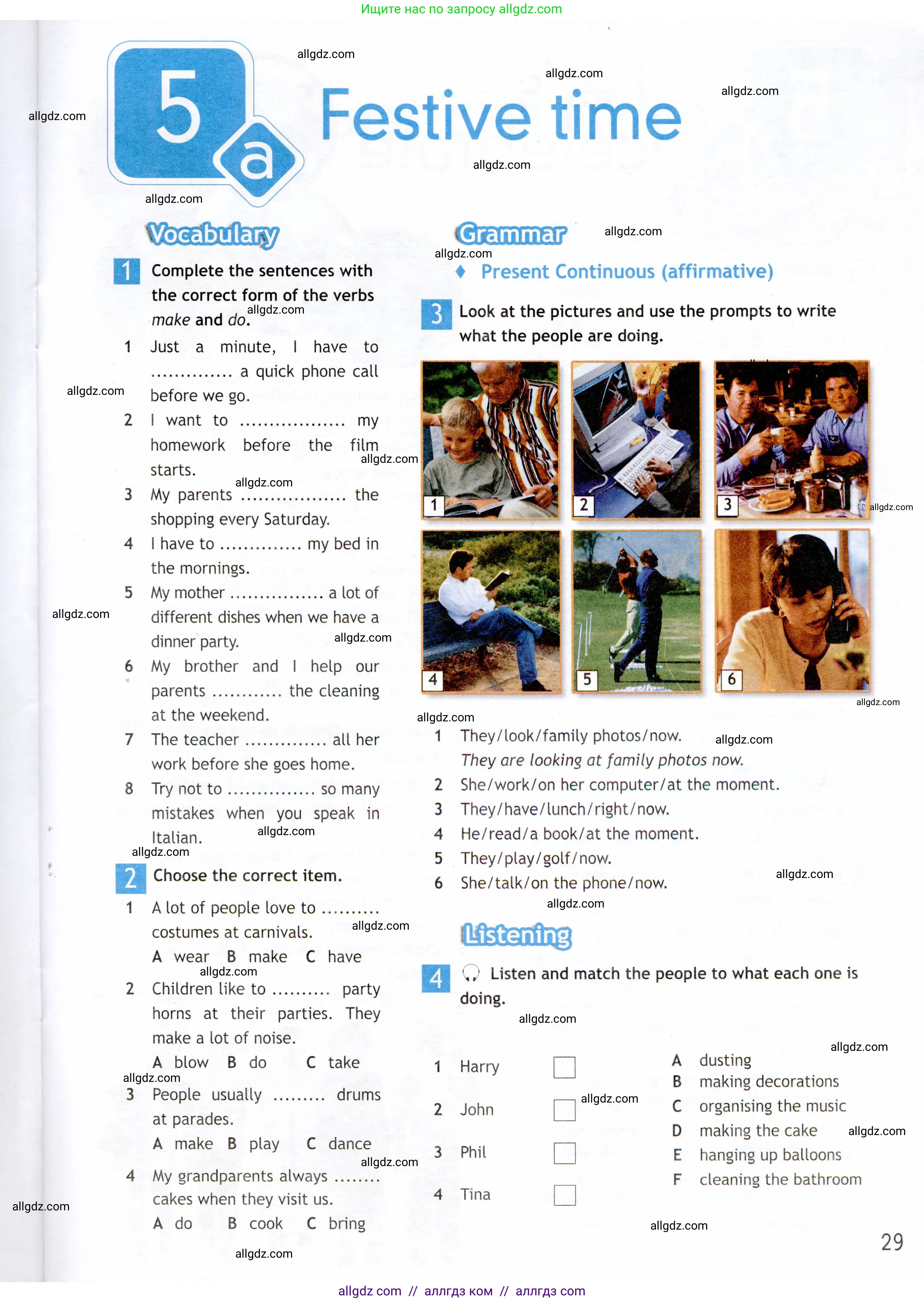 Английский язык (english), 6 класс Рабочая тетрадь (workbook), авторы: Ваулина Юлия Евгеньевна (Vaulina Julia), Дули Дженни (Dooley Jenny), Подоляко Ольга Евгеньевна (Podolyako Olga), Эванс Вирджиния (Evans Virginia), издательство Просвещение, Москва, 2023, зелёного цвета, страница 29