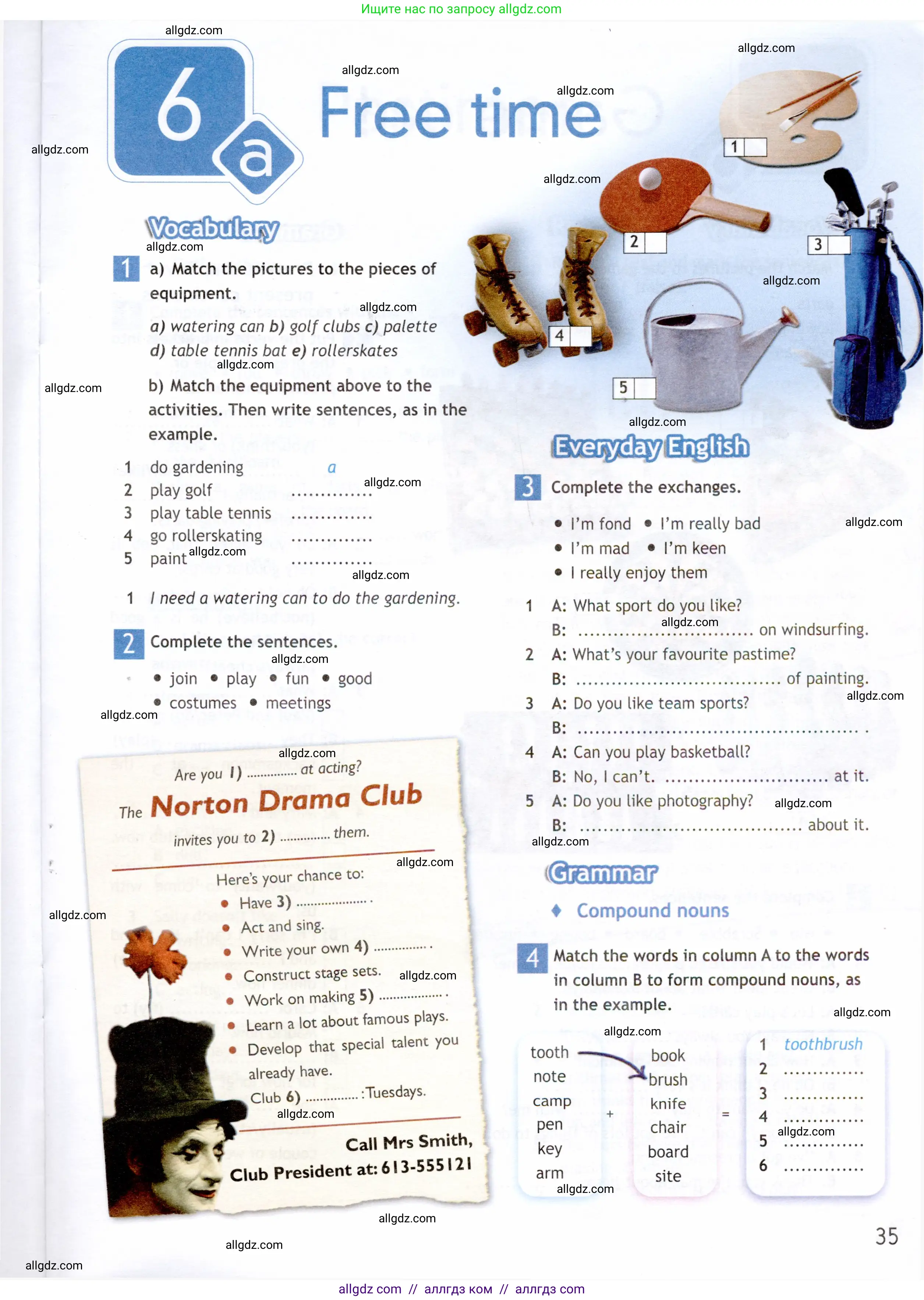 Английский язык (english), 6 класс Рабочая тетрадь (workbook), авторы: Ваулина Юлия Евгеньевна (Vaulina Julia), Дули Дженни (Dooley Jenny), Подоляко Ольга Евгеньевна (Podolyako Olga), Эванс Вирджиния (Evans Virginia), издательство Просвещение, Москва, 2023, зелёного цвета, страница 35