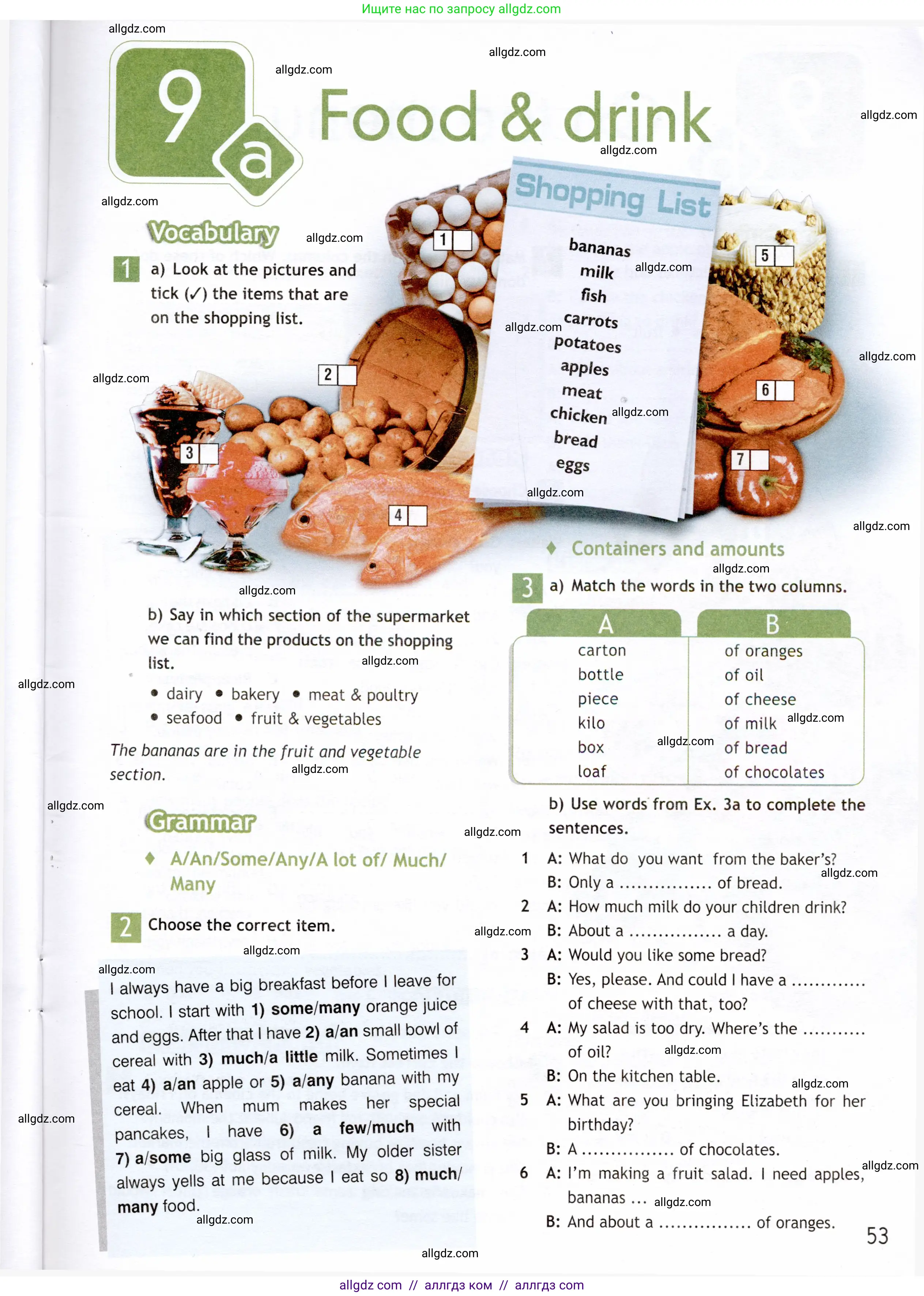 Английский язык (english), 6 класс Рабочая тетрадь (workbook), авторы: Ваулина Юлия Евгеньевна (Vaulina Julia), Дули Дженни (Dooley Jenny), Подоляко Ольга Евгеньевна (Podolyako Olga), Эванс Вирджиния (Evans Virginia), издательство Просвещение, Москва, 2023, зелёного цвета, страница 53