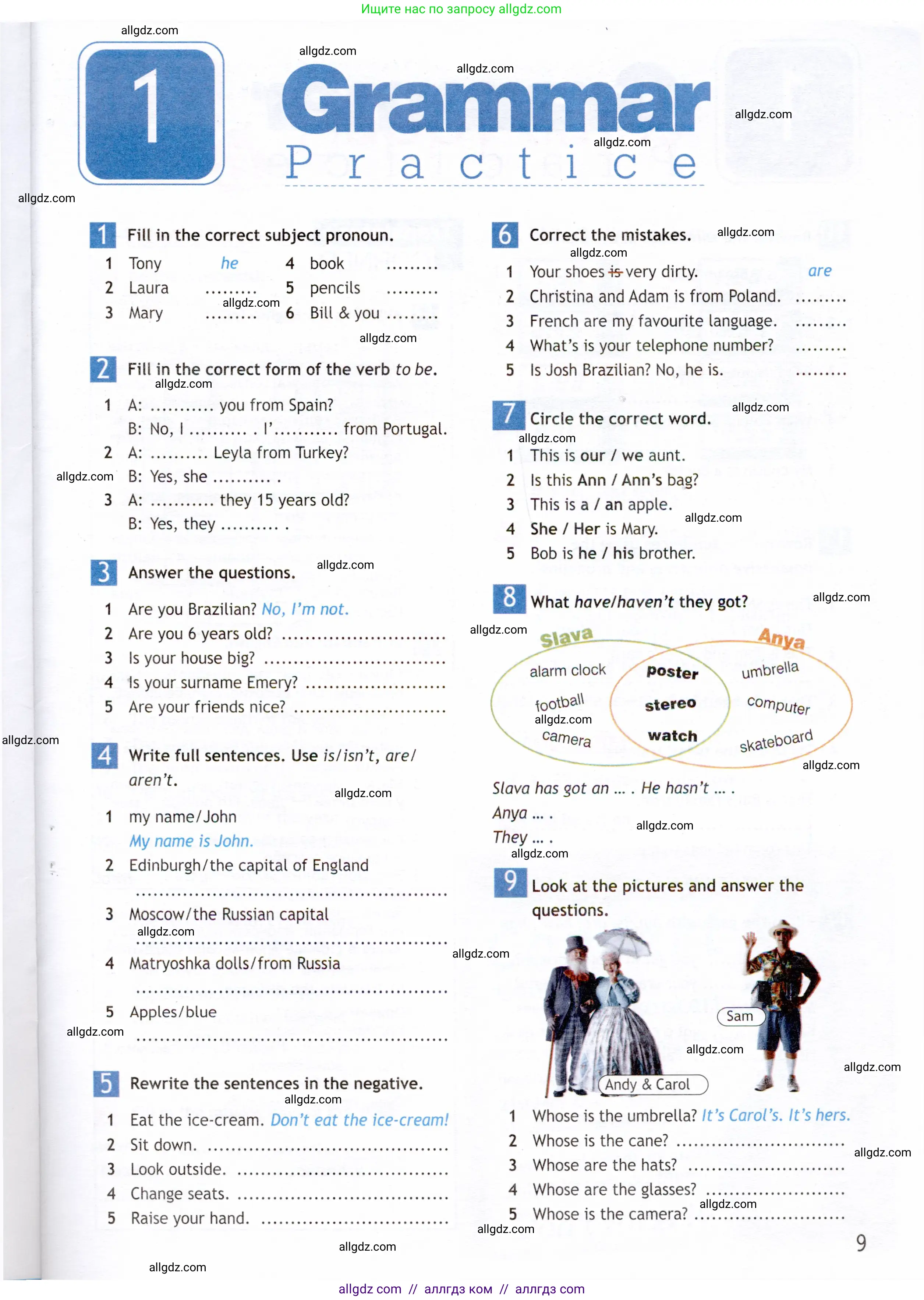 Английский язык (english), 6 класс Рабочая тетрадь (workbook), авторы: Ваулина Юлия Евгеньевна (Vaulina Julia), Дули Дженни (Dooley Jenny), Подоляко Ольга Евгеньевна (Podolyako Olga), Эванс Вирджиния (Evans Virginia), издательство Просвещение, Москва, 2023, зелёного цвета, страница 9