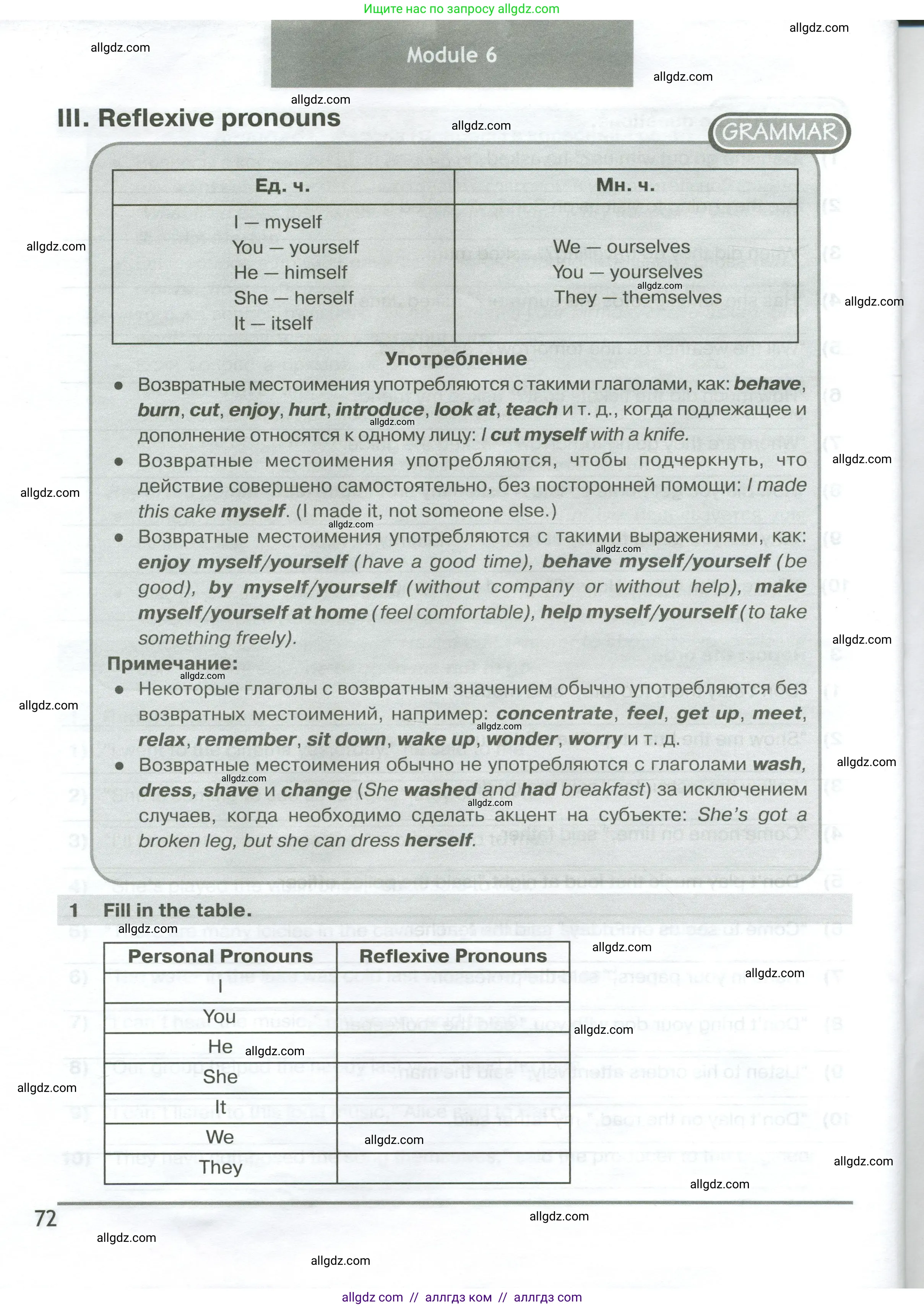 Английский язык (english), 6 класс сборник грамматических упражнений, автор: Смирнов Алексей Валерьевич, издательство Просвещение, Москва, 2023, оранжевого цвета, страница 72