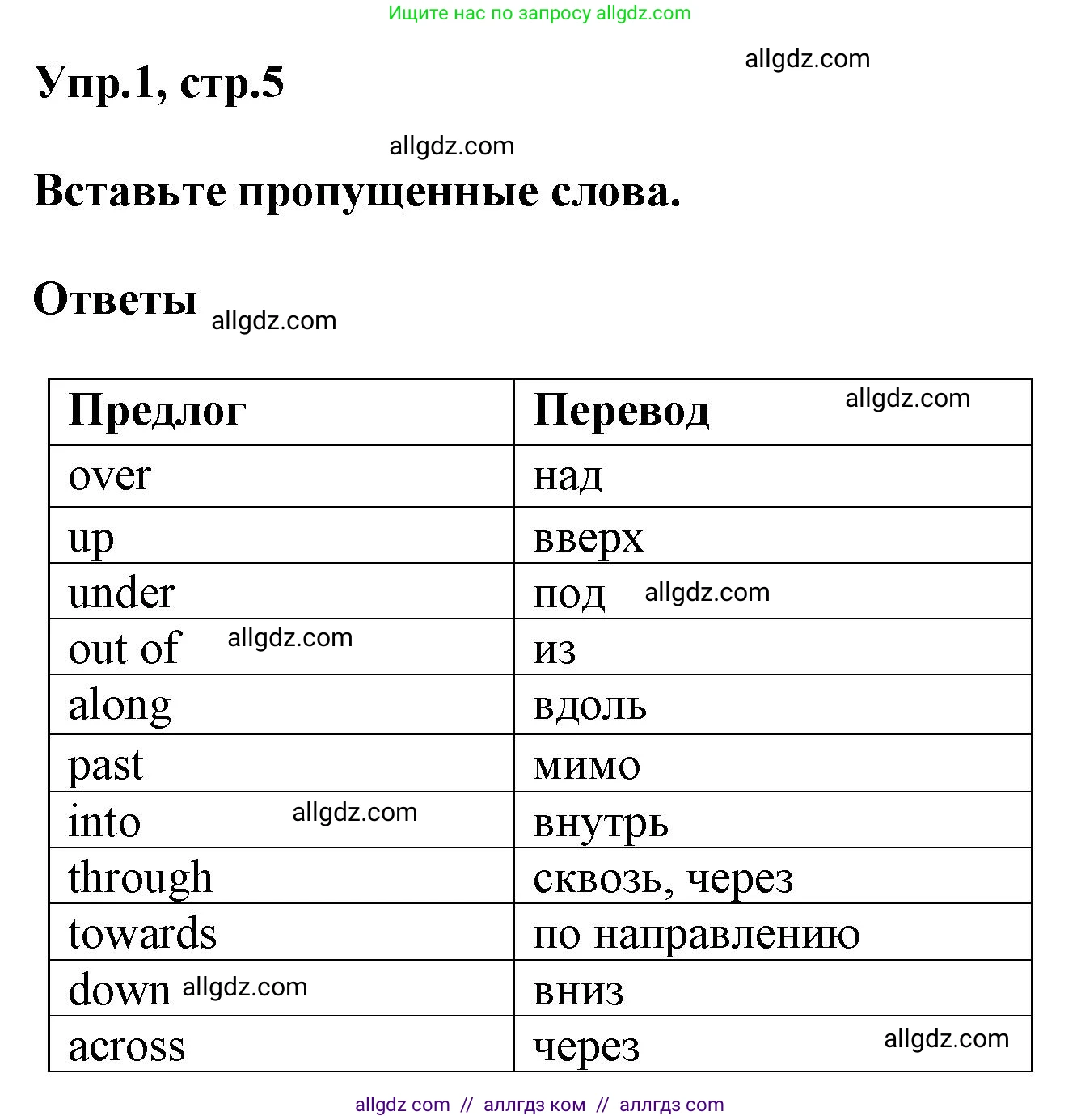 Английский язык (english), 6 класс сборник грамматических упражнений, автор: Смирнов Алексей Валерьевич, издательство Просвещение, Москва, 2023, оранжевого цвета, страница 5, номер 1, Решение