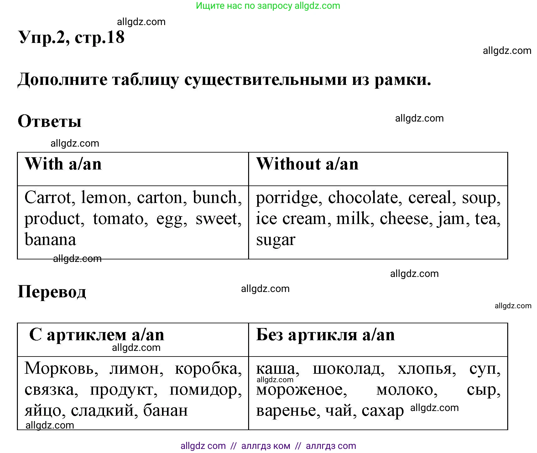 Английский язык (english), 6 класс сборник грамматических упражнений, автор: Смирнов Алексей Валерьевич, издательство Просвещение, Москва, 2023, оранжевого цвета, страница 18, номер 2, Решение