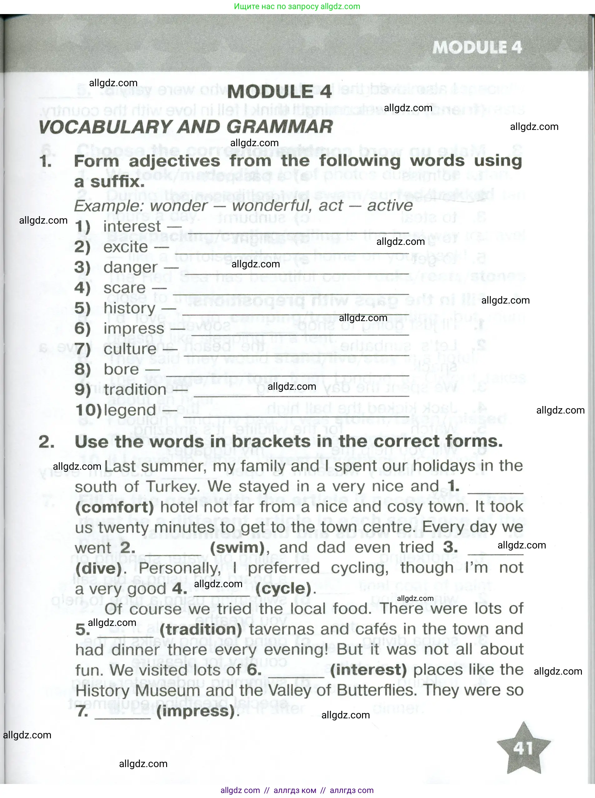 Английский язык (english), 6 класс Тренировочные упражнения в формате ОГЭ (ГИА), авторы: Комиссаров Константин Вячеславович, Кирдяева Ольга Ивановна, издательство Просвещение, Москва, 2023, белого цвета, страница 41