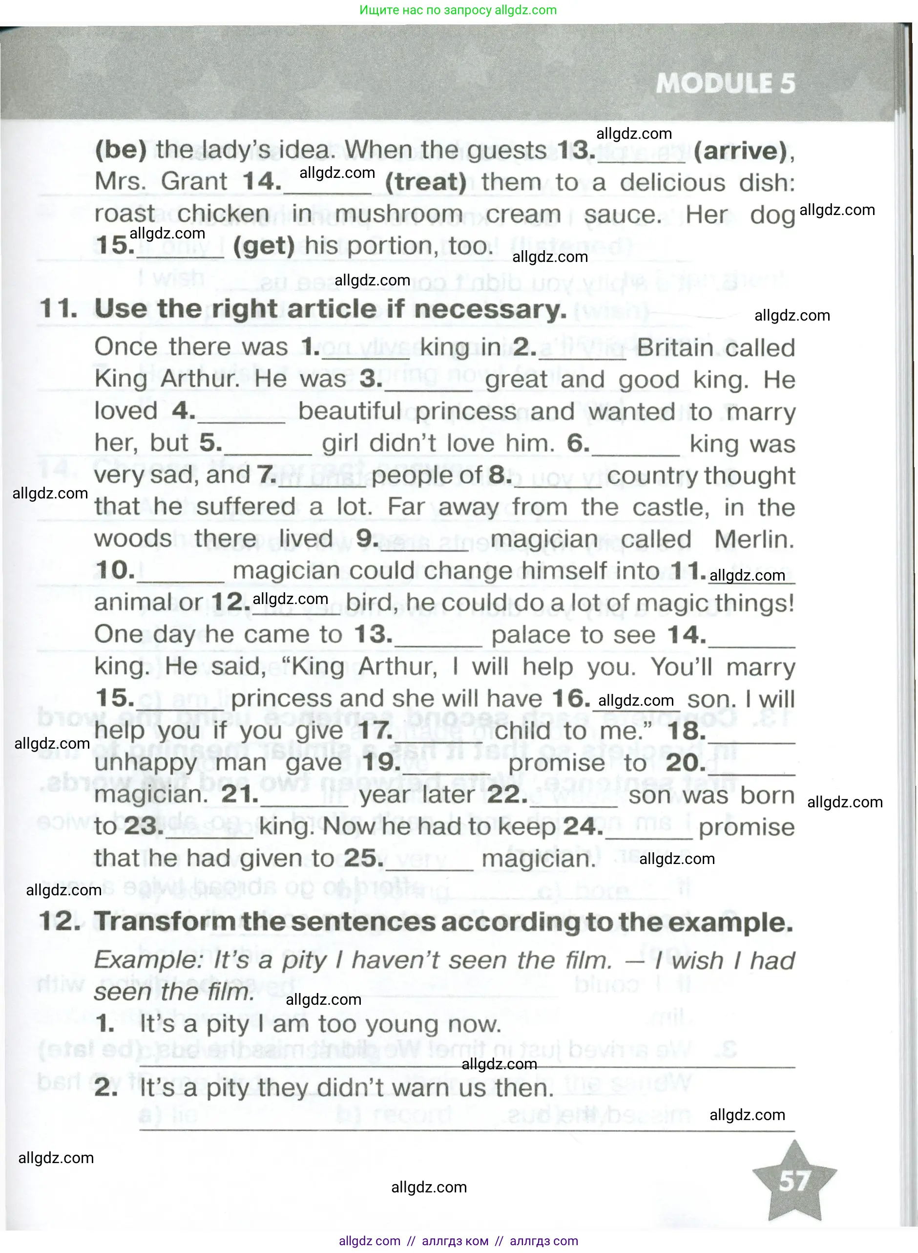 Английский язык (english), 6 класс Тренировочные упражнения в формате ОГЭ (ГИА), авторы: Комиссаров Константин Вячеславович, Кирдяева Ольга Ивановна, издательство Просвещение, Москва, 2023, белого цвета, страница 57