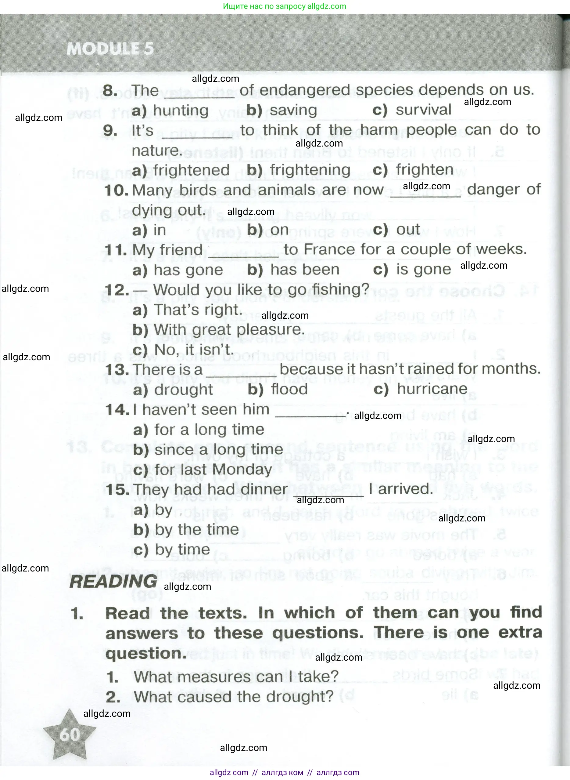 Английский язык (english), 6 класс Тренировочные упражнения в формате ОГЭ (ГИА), авторы: Комиссаров Константин Вячеславович, Кирдяева Ольга Ивановна, издательство Просвещение, Москва, 2023, белого цвета, страница 60