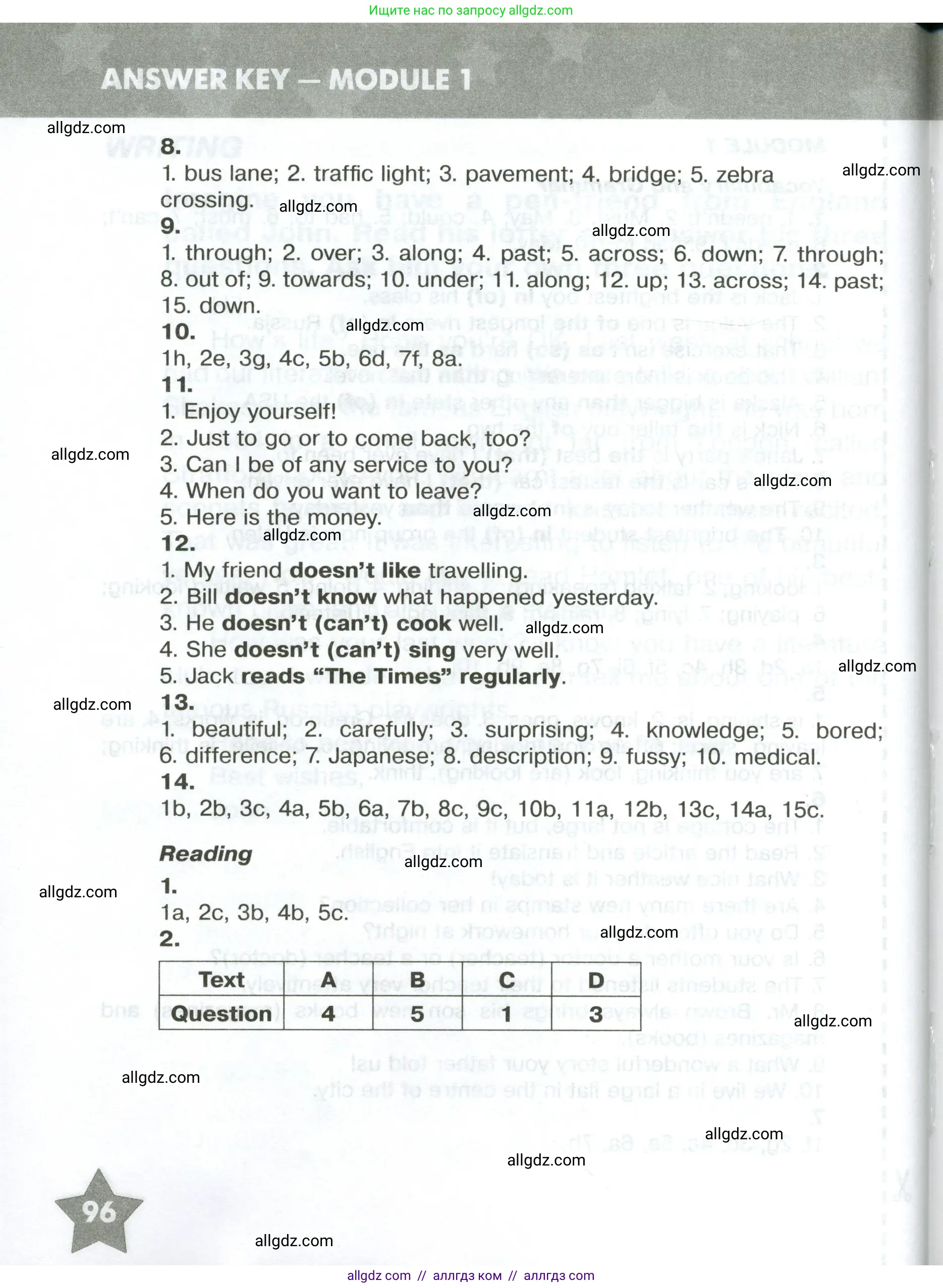 Английский язык (english), 6 класс Тренировочные упражнения в формате ОГЭ (ГИА), авторы: Комиссаров Константин Вячеславович, Кирдяева Ольга Ивановна, издательство Просвещение, Москва, 2023, белого цвета, страница 96
