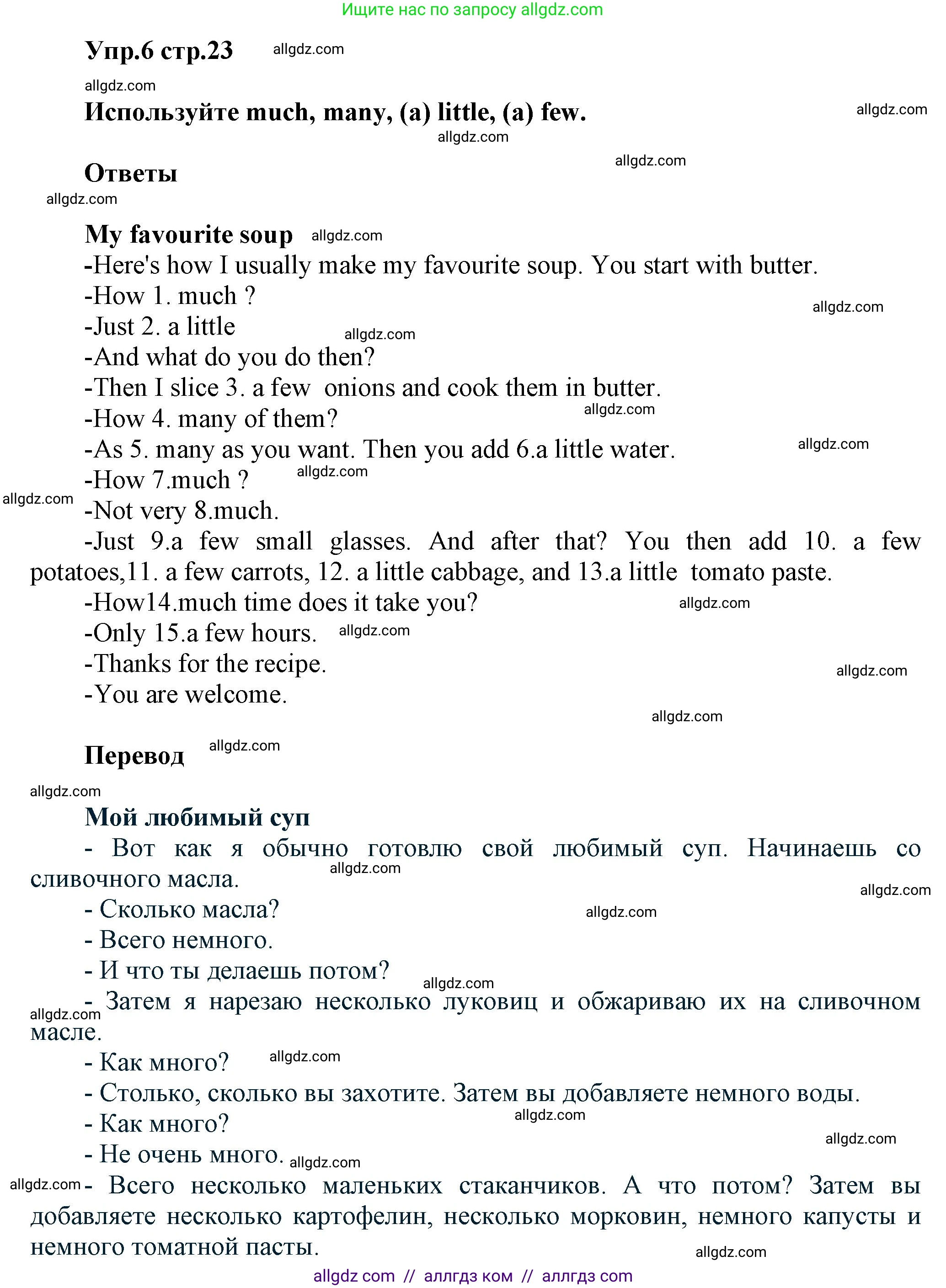 Английский язык (english), 6 класс Тренировочные упражнения в формате ОГЭ (ГИА), авторы: Комиссаров Константин Вячеславович, Кирдяева Ольга Ивановна, издательство Просвещение, Москва, 2023, белого цвета, страница 23, номер 6, Решение