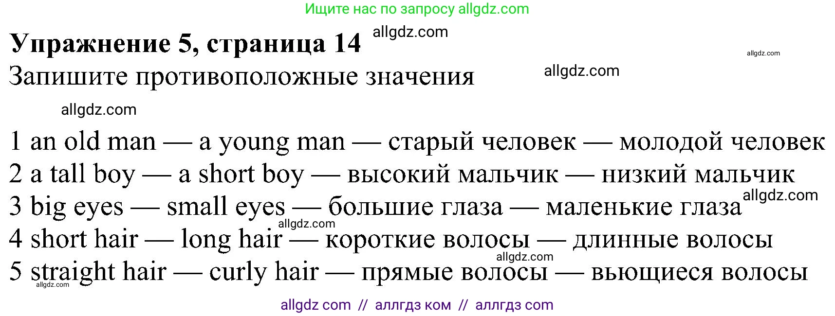 Английский язык (english), 6 класс Учебник (Student's book), авторы: Ваулина Юлия Евгеньевна (Vaulina Julia), Дули Дженни (Dooley Jenny), Подоляко Ольга Евгеньевна (Podolyako Olga), Эванс Вирджиния (Evans Virginia), издательство Просвещение, Москва, 2023, зелёного цвета, страница 14, номер 5, Решение 1 (2023-2027)