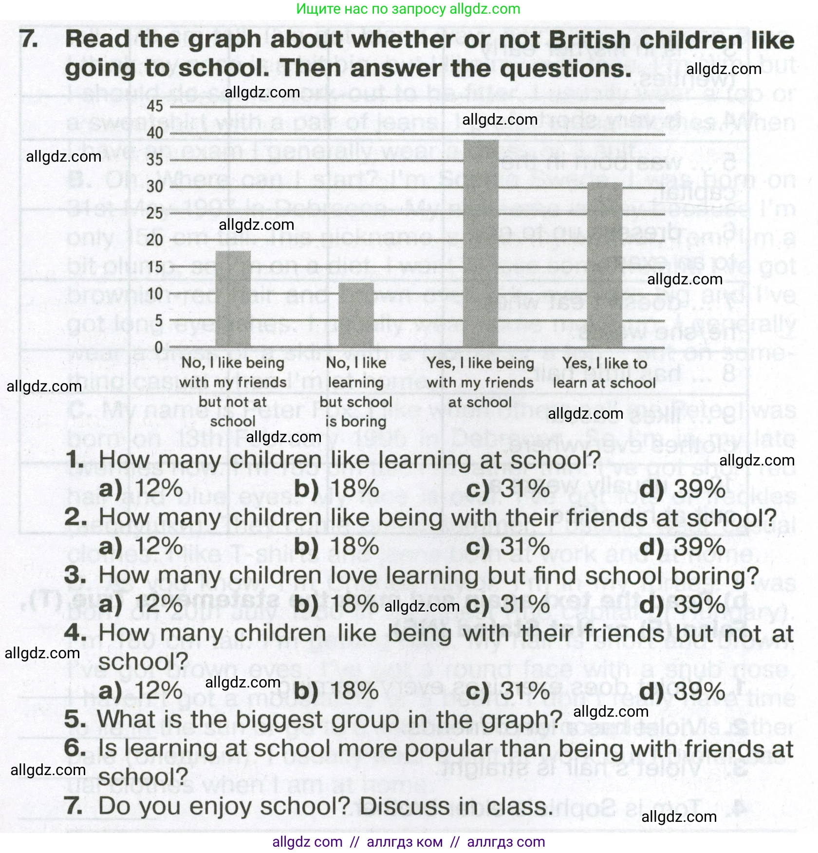 Английский язык (english), 6 класс Тренировочные упражнения в формате ОГЭ (ГИА), авторы: Ваулина Юлия Евгеньевна (Vaulina Julia), Подоляко Ольга Евгеньевна (Podolyako Olga), издательство Просвещение, Москва, 2023, зелёного цвета, страница 14, номер 7, Условие