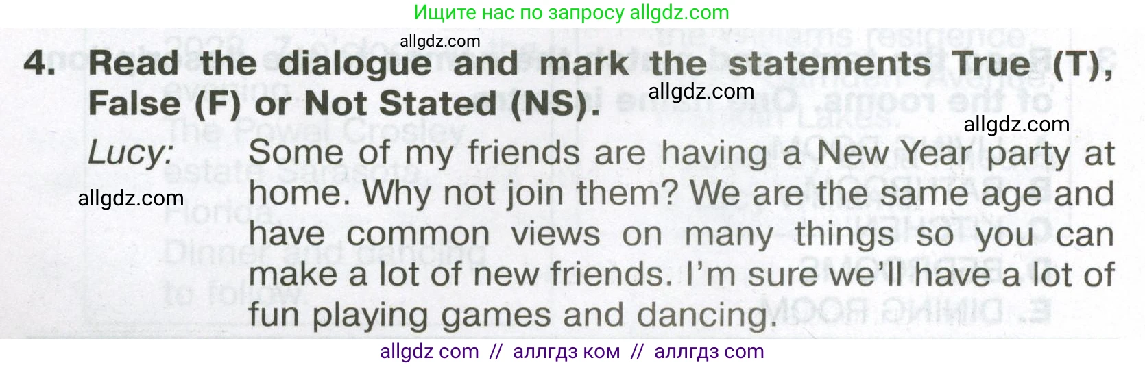 Английский язык (english), 6 класс Тренировочные упражнения в формате ОГЭ (ГИА), авторы: Ваулина Юлия Евгеньевна (Vaulina Julia), Подоляко Ольга Евгеньевна (Podolyako Olga), издательство Просвещение, Москва, 2023, зелёного цвета, страница 22, номер 4, Условие