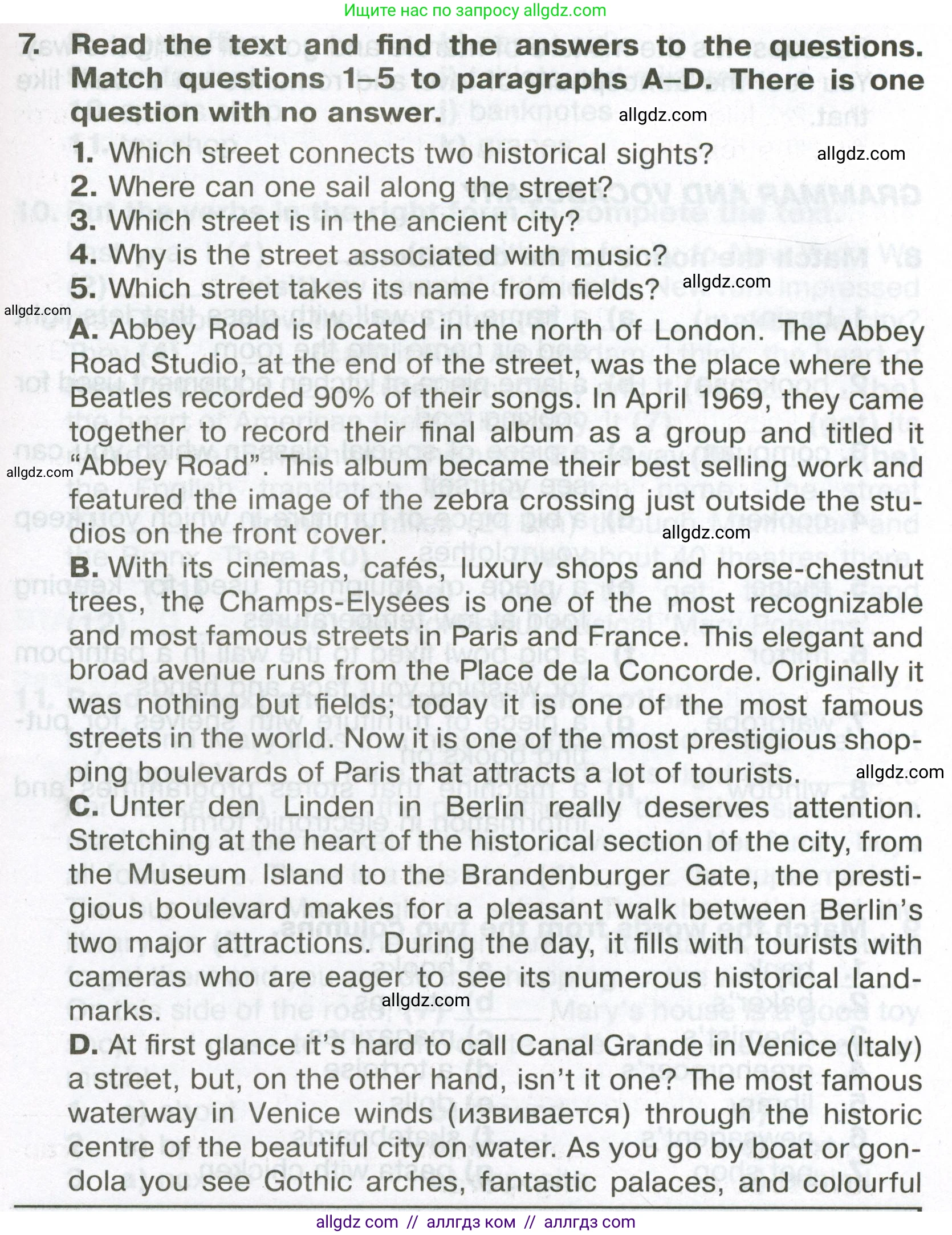 Английский язык (english), 6 класс Тренировочные упражнения в формате ОГЭ (ГИА), авторы: Ваулина Юлия Евгеньевна (Vaulina Julia), Подоляко Ольга Евгеньевна (Podolyako Olga), издательство Просвещение, Москва, 2023, зелёного цвета, страница 27, номер 7, Условие