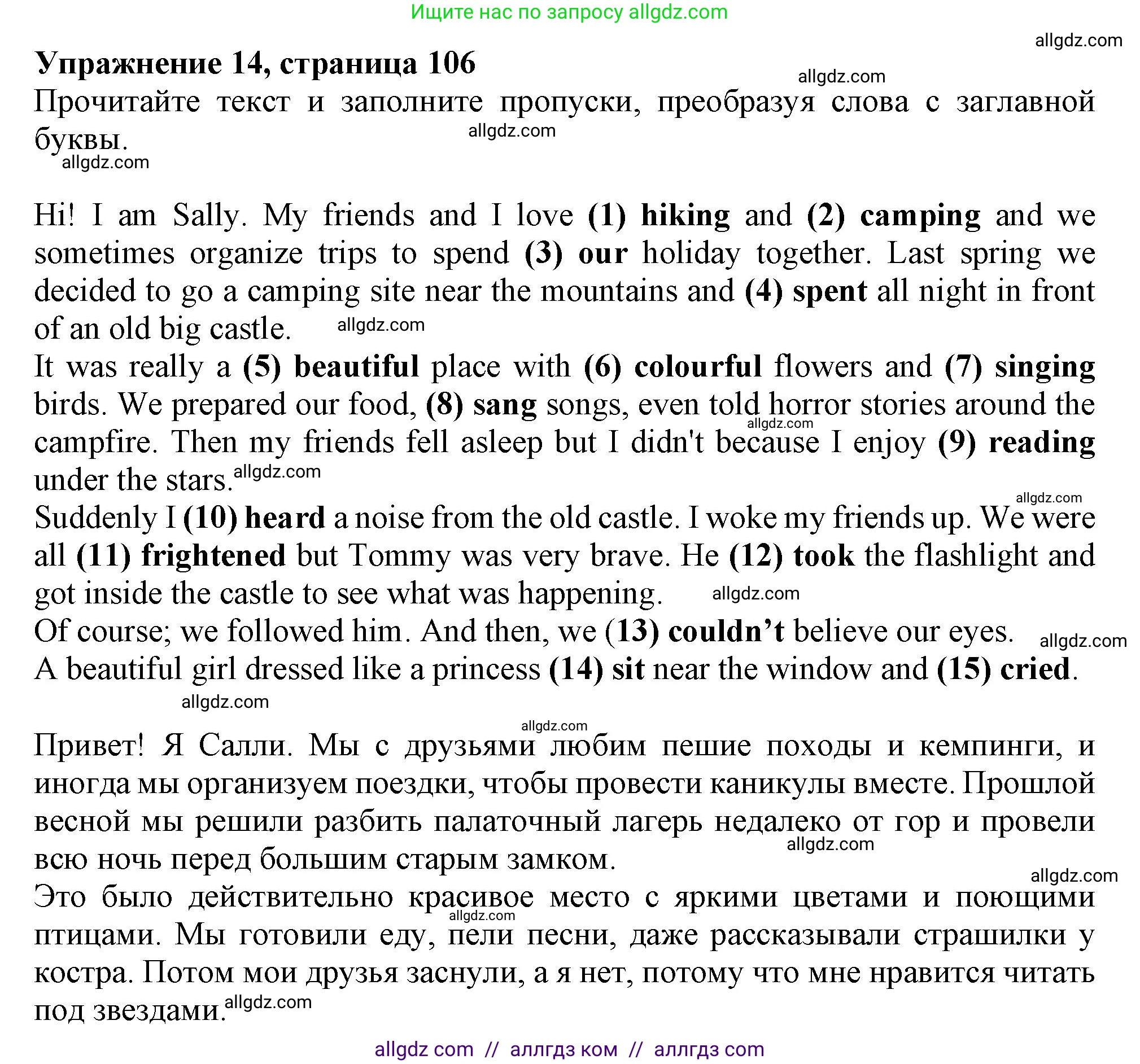 Английский язык (english), 6 класс Тренировочные упражнения в формате ОГЭ (ГИА), авторы: Ваулина Юлия Евгеньевна (Vaulina Julia), Подоляко Ольга Евгеньевна (Podolyako Olga), издательство Просвещение, Москва, 2023, зелёного цвета, страница 106, номер 14, Решение 1