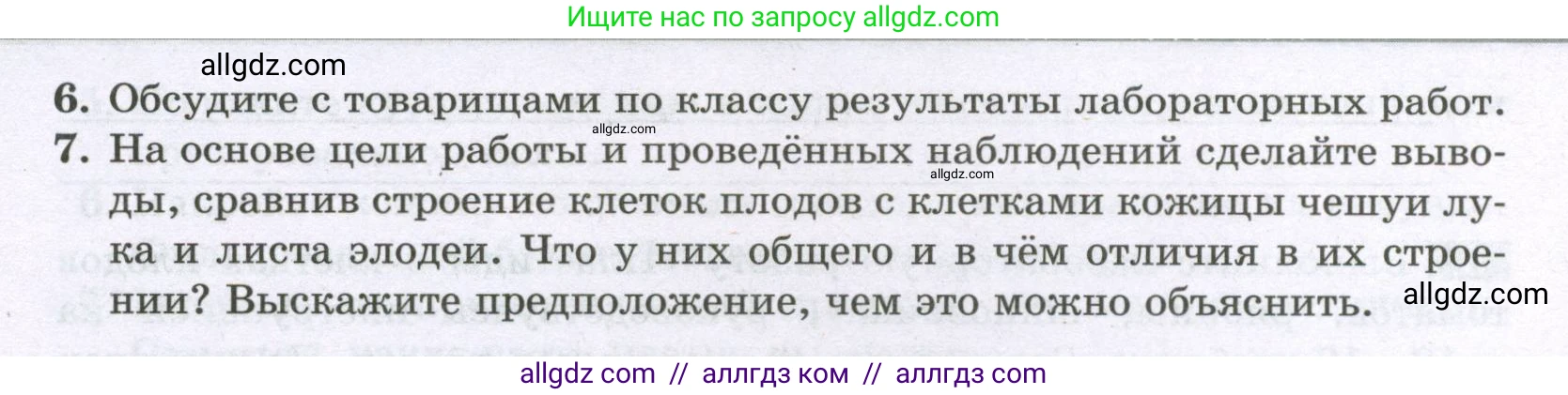 Биология, 6 класс рабочая тетрадь, авторы: Пасечник Владимир Васильевич, Суматохин Сергей Витальевич, Швецов Глеб Геннадьевич, Гапонюк Зоя Георгиевна, Косарькова Марина Викторовна, издательство Просвещение, Москва, 2023, белого цвета, страница 11, номер 5, Условие (продолжение 2)