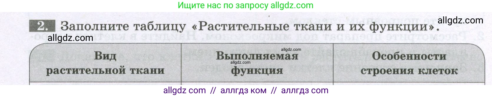 Биология, 6 класс рабочая тетрадь, авторы: Пасечник Владимир Васильевич, Суматохин Сергей Витальевич, Швецов Глеб Геннадьевич, Гапонюк Зоя Георгиевна, Косарькова Марина Викторовна, издательство Просвещение, Москва, 2023, белого цвета, страница 20, номер 2, Условие