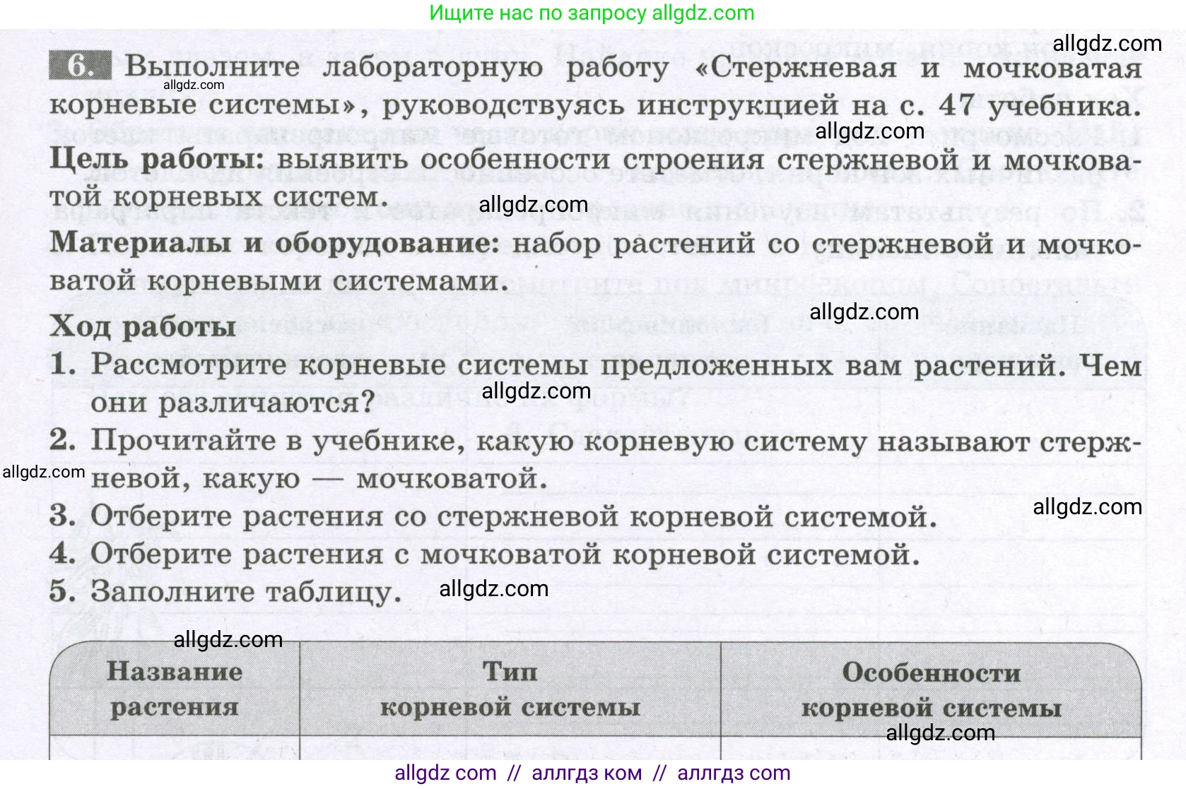 Биология, 6 класс рабочая тетрадь, авторы: Пасечник Владимир Васильевич, Суматохин Сергей Витальевич, Швецов Глеб Геннадьевич, Гапонюк Зоя Георгиевна, Косарькова Марина Викторовна, издательство Просвещение, Москва, 2023, белого цвета, страница 37, номер 6, Условие