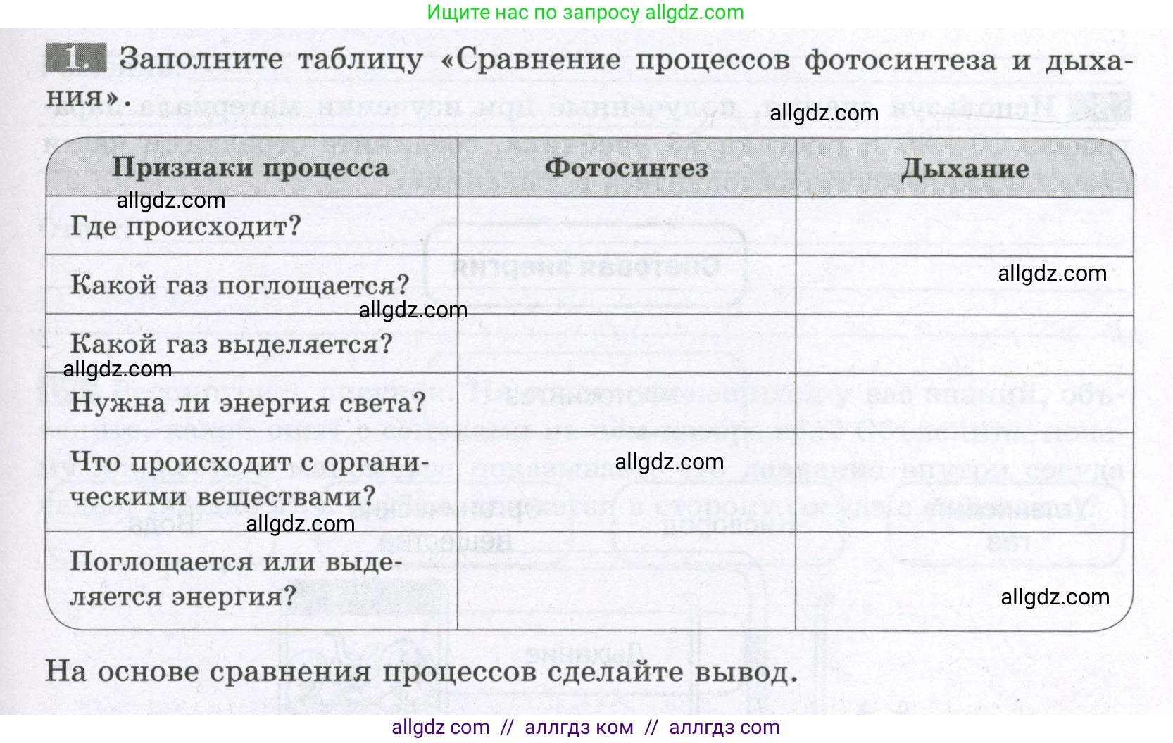 Биология, 6 класс рабочая тетрадь, авторы: Пасечник Владимир Васильевич, Суматохин Сергей Витальевич, Швецов Глеб Геннадьевич, Гапонюк Зоя Георгиевна, Косарькова Марина Викторовна, издательство Просвещение, Москва, 2023, белого цвета, страница 83, номер 1, Условие