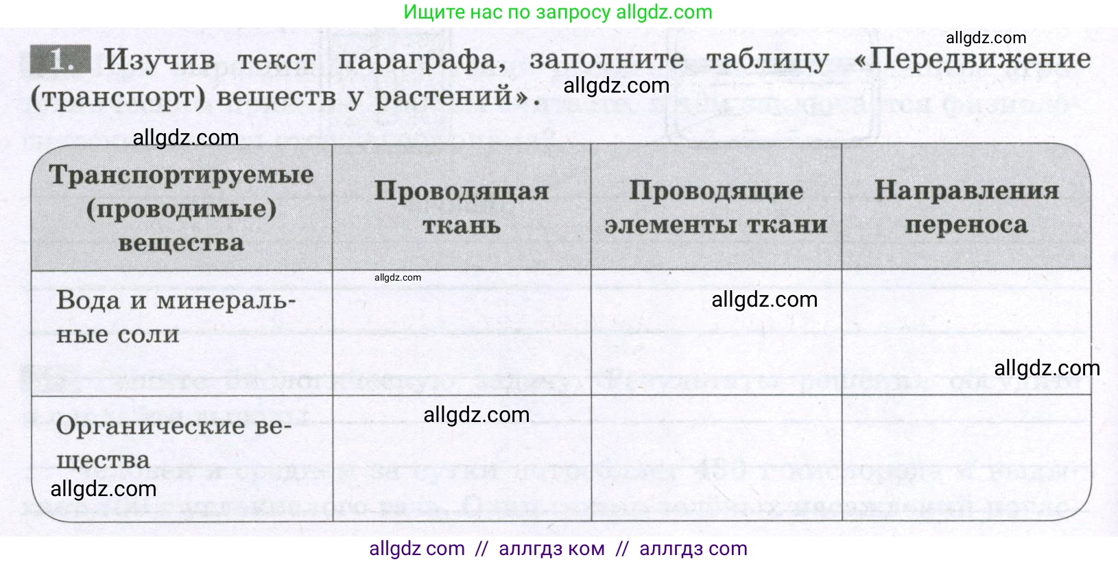 Биология, 6 класс рабочая тетрадь, авторы: Пасечник Владимир Васильевич, Суматохин Сергей Витальевич, Швецов Глеб Геннадьевич, Гапонюк Зоя Георгиевна, Косарькова Марина Викторовна, издательство Просвещение, Москва, 2023, белого цвета, страница 86, номер 1, Условие