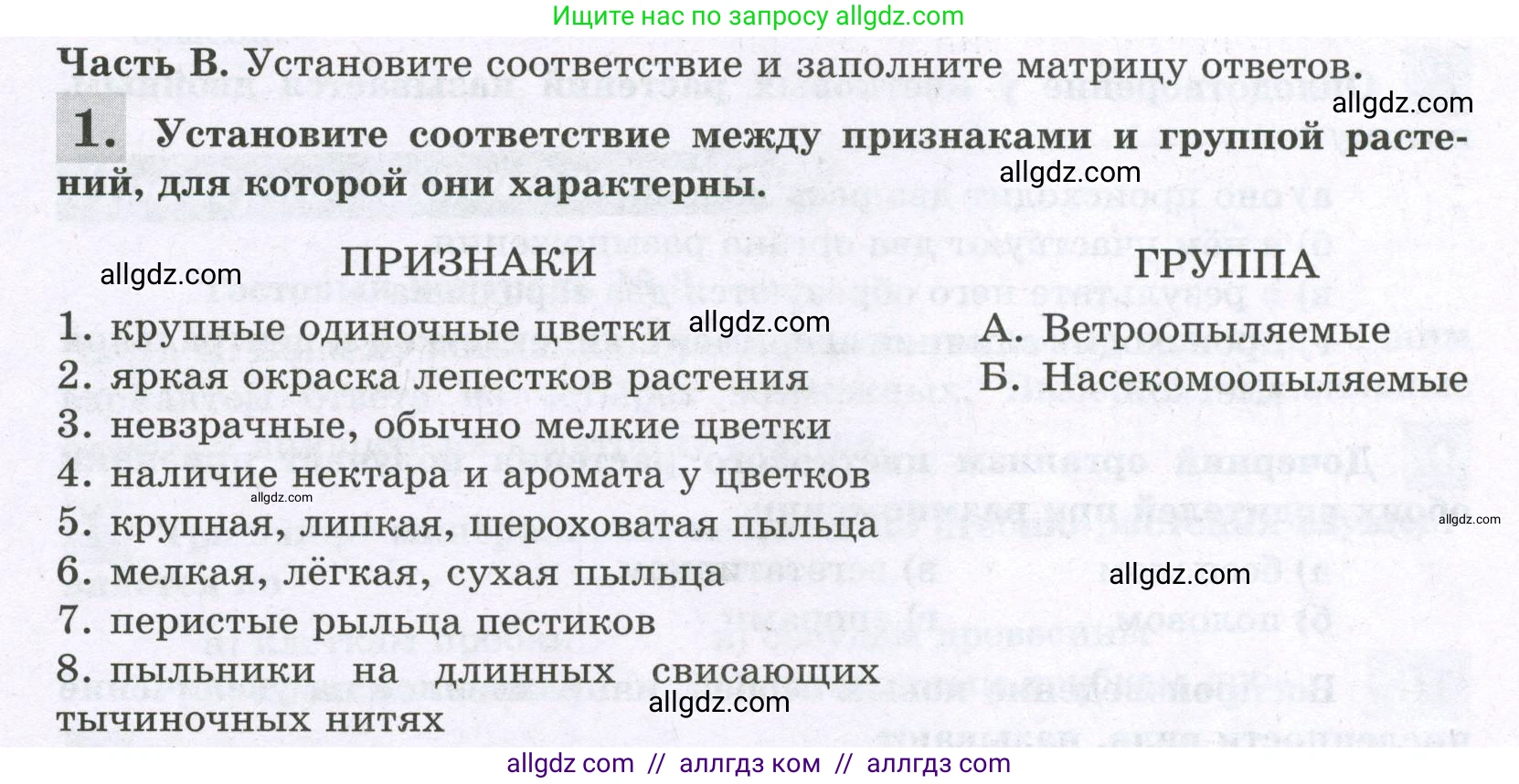 Биология, 6 класс рабочая тетрадь, авторы: Пасечник Владимир Васильевич, Суматохин Сергей Витальевич, Швецов Глеб Геннадьевич, Гапонюк Зоя Георгиевна, Косарькова Марина Викторовна, издательство Просвещение, Москва, 2023, белого цвета, страница 106, номер 1, Условие