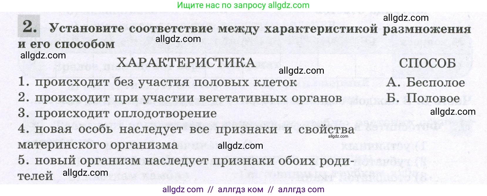 Биология, 6 класс рабочая тетрадь, авторы: Пасечник Владимир Васильевич, Суматохин Сергей Витальевич, Швецов Глеб Геннадьевич, Гапонюк Зоя Георгиевна, Косарькова Марина Викторовна, издательство Просвещение, Москва, 2023, белого цвета, страница 106, номер 2, Условие