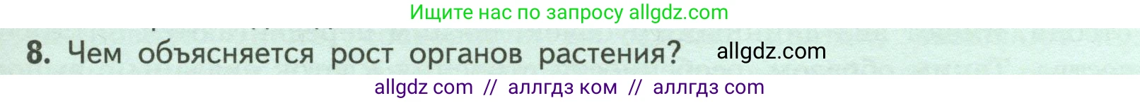 Биология, 6 класс Учебник, авторы: Пасечник Владимир Васильевич, Суматохин Сергей Витальевич, Гапонюк Зоя Георгиевна, Швецов Глеб Геннадьевич, издательство Просвещение, Москва, 2023, белого цвета, страница 29, номер 8, Условие