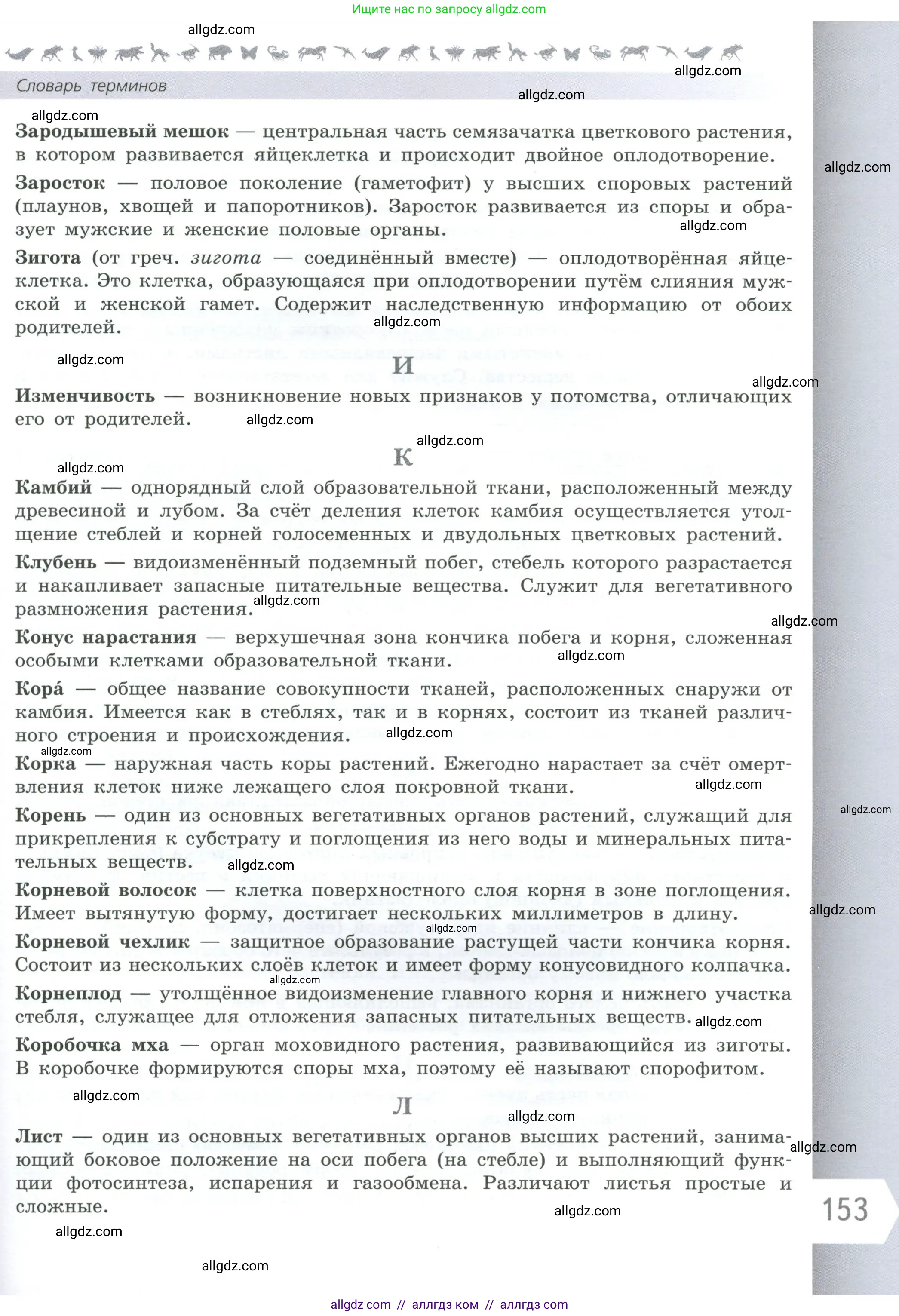 Биология, 6 класс Учебник, авторы: Пасечник Владимир Васильевич, Суматохин Сергей Витальевич, Гапонюк Зоя Георгиевна, Швецов Глеб Геннадьевич, издательство Просвещение, Москва, 2023, белого цвета, страница 153