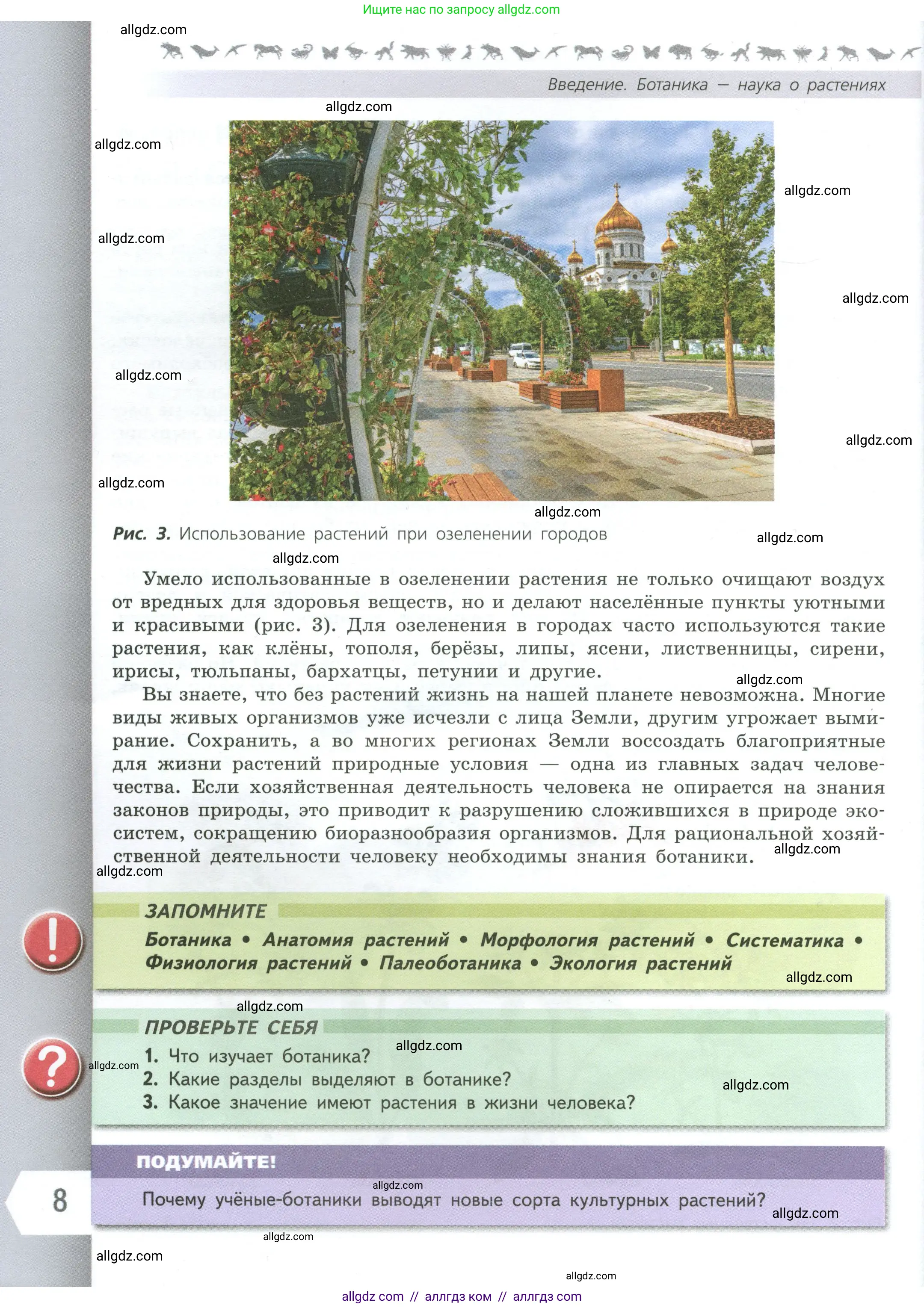 Биология, 6 класс Учебник, авторы: Пасечник Владимир Васильевич, Суматохин Сергей Витальевич, Гапонюк Зоя Георгиевна, Швецов Глеб Геннадьевич, издательство Просвещение, Москва, 2023, белого цвета, страница 8