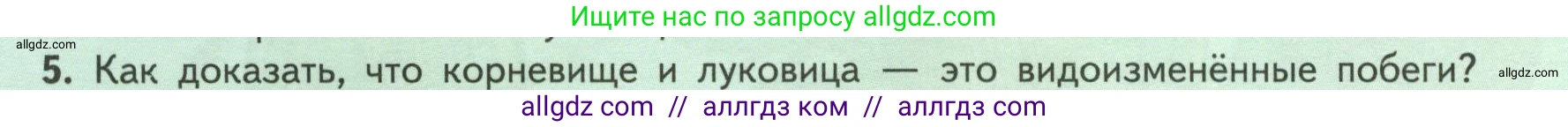 Биология, 6 класс Учебник, авторы: Пасечник Владимир Васильевич, Суматохин Сергей Витальевич, Гапонюк Зоя Георгиевна, Швецов Глеб Геннадьевич, издательство Просвещение, Москва, 2023, белого цвета, страница 72, номер 5, Условие