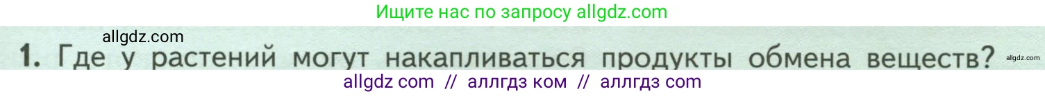 Биология, 6 класс Учебник, авторы: Пасечник Владимир Васильевич, Суматохин Сергей Витальевич, Гапонюк Зоя Георгиевна, Швецов Глеб Геннадьевич, издательство Просвещение, Москва, 2023, белого цвета, страница 119, номер 1, Условие