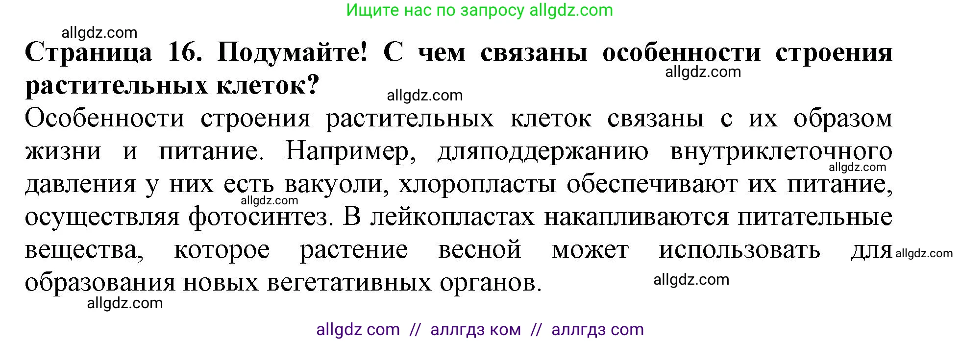 Биология, 6 класс Учебник, авторы: Пасечник Владимир Васильевич, Суматохин Сергей Витальевич, Гапонюк Зоя Георгиевна, Швецов Глеб Геннадьевич, издательство Просвещение, Москва, 2023, белого цвета, страница 16, Решение 1