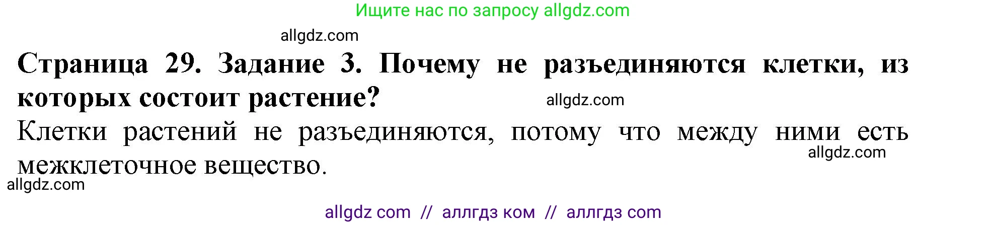 Биология, 6 класс Учебник, авторы: Пасечник Владимир Васильевич, Суматохин Сергей Витальевич, Гапонюк Зоя Георгиевна, Швецов Глеб Геннадьевич, издательство Просвещение, Москва, 2023, белого цвета, страница 29, номер 3, Решение 1