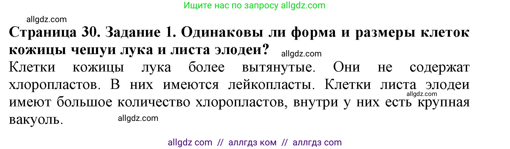 Биология, 6 класс Учебник, авторы: Пасечник Владимир Васильевич, Суматохин Сергей Витальевич, Гапонюк Зоя Георгиевна, Швецов Глеб Геннадьевич, издательство Просвещение, Москва, 2023, белого цвета, страница 30, номер 1, Решение 1