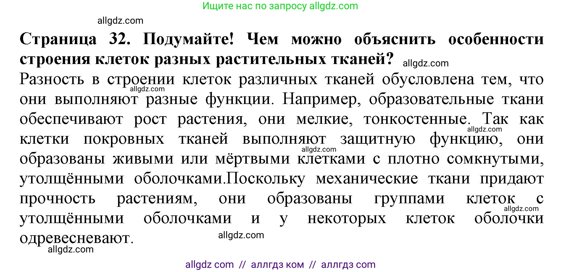 Биология, 6 класс Учебник, авторы: Пасечник Владимир Васильевич, Суматохин Сергей Витальевич, Гапонюк Зоя Георгиевна, Швецов Глеб Геннадьевич, издательство Просвещение, Москва, 2023, белого цвета, страница 32, Решение 1