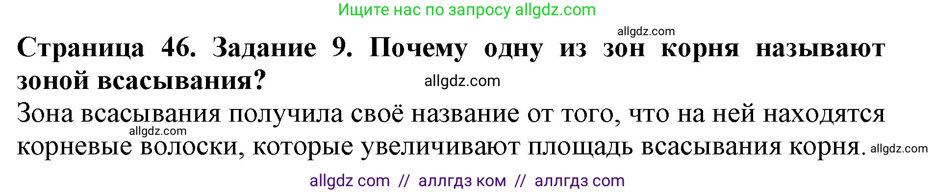 Биология, 6 класс Учебник, авторы: Пасечник Владимир Васильевич, Суматохин Сергей Витальевич, Гапонюк Зоя Георгиевна, Швецов Глеб Геннадьевич, издательство Просвещение, Москва, 2023, белого цвета, страница 46, номер 9, Решение 1