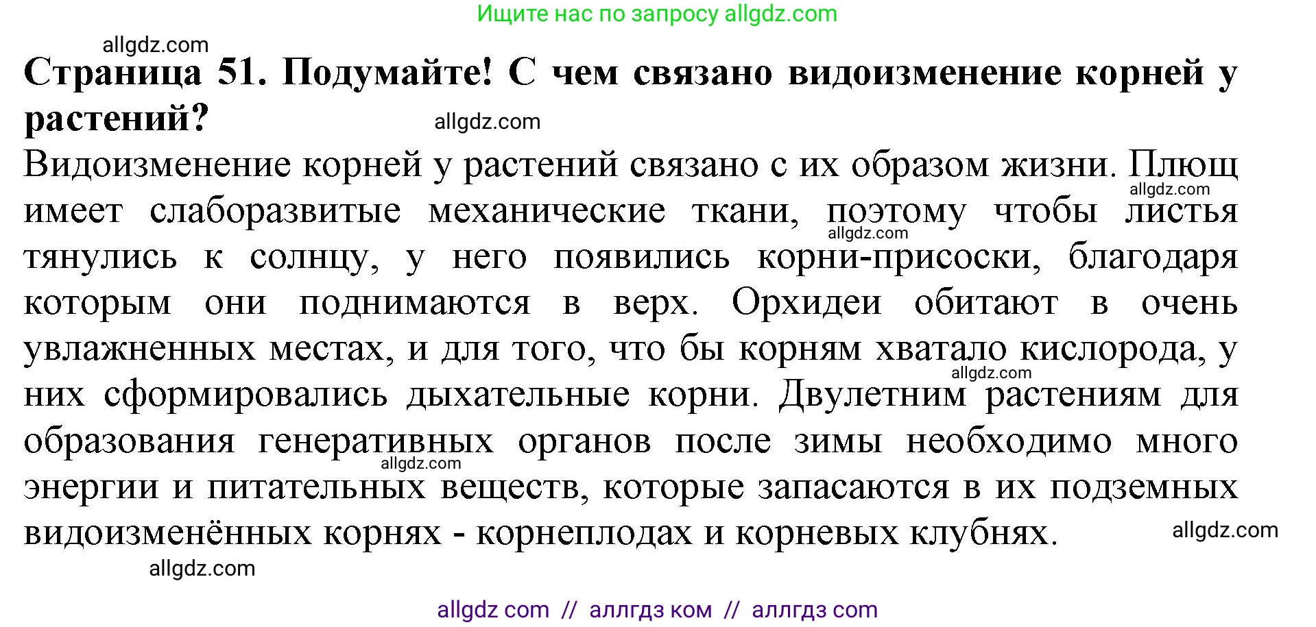 Биология, 6 класс Учебник, авторы: Пасечник Владимир Васильевич, Суматохин Сергей Витальевич, Гапонюк Зоя Георгиевна, Швецов Глеб Геннадьевич, издательство Просвещение, Москва, 2023, белого цвета, страница 51, Решение 1