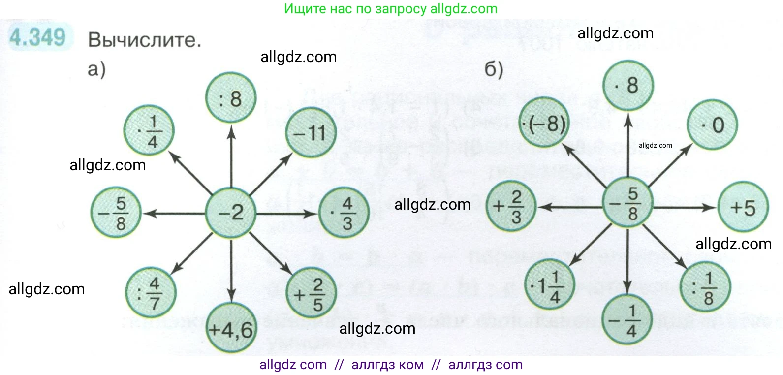 Математика, 6 класс Учебник, авторы: Виленкин Наум Яковлевич, Жохов Владимир Иванович, Чесноков Александр Семёнович, Александрова Лилия Александровна, Шварцбурд Семён Исаакович, издательство Просвещение, Москва, 2023, белого цвета, Часть 2, страница 65, номер 4.349, Условие