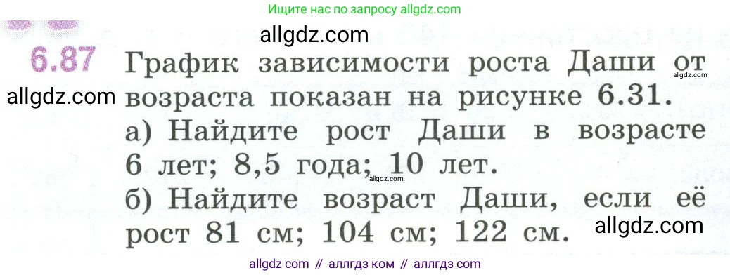 Математика, 6 класс Учебник, авторы: Виленкин Наум Яковлевич, Жохов Владимир Иванович, Чесноков Александр Семёнович, Александрова Лилия Александровна, Шварцбурд Семён Исаакович, издательство Просвещение, Москва, 2023, белого цвета, Часть 2, страница 112, номер 6.87, Условие