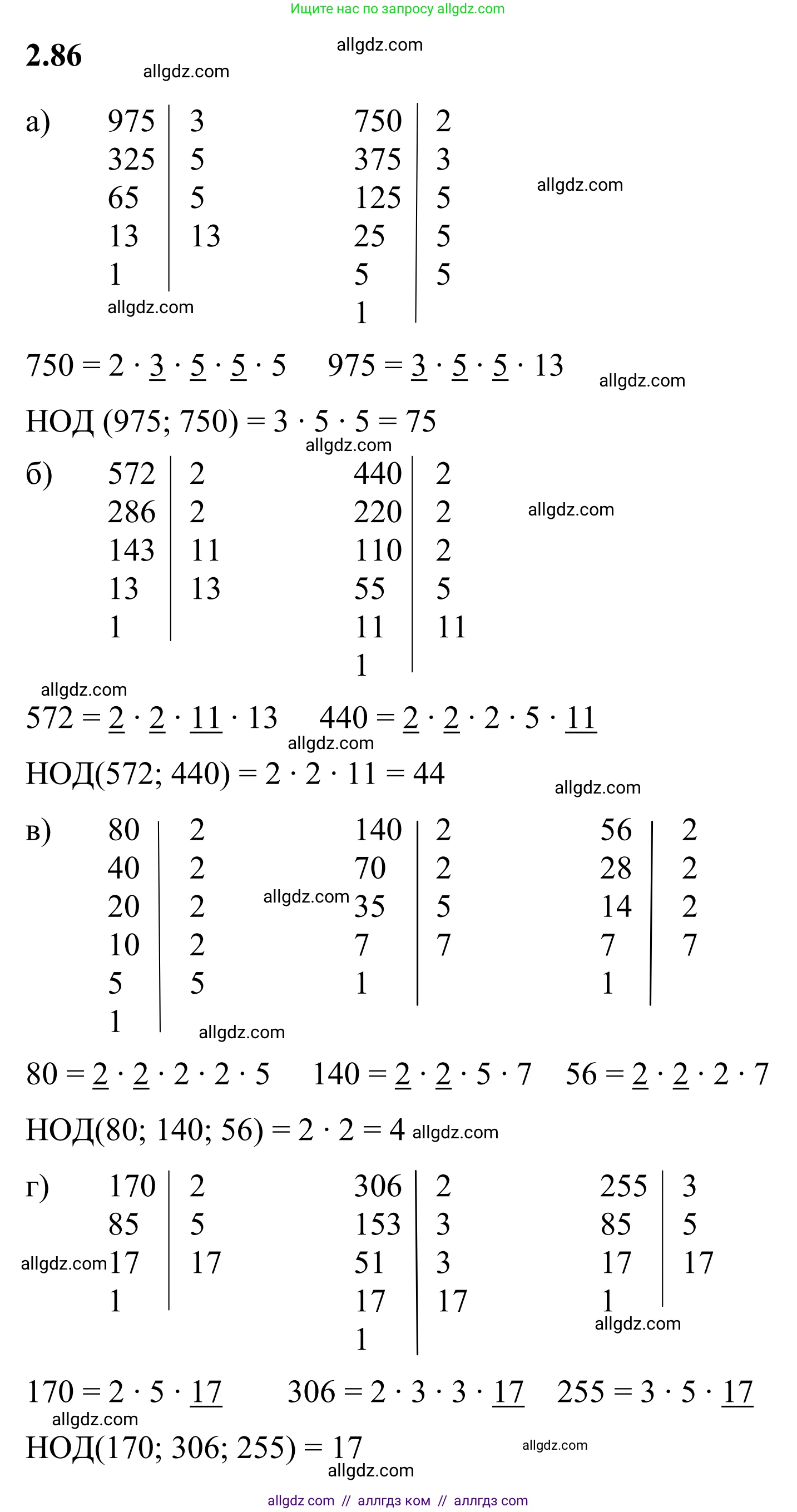 Математика, 6 класс Учебник, авторы: Виленкин Наум Яковлевич, Жохов Владимир Иванович, Чесноков Александр Семёнович, Александрова Лилия Александровна, Шварцбурд Семён Исаакович, издательство Просвещение, Москва, 2023, белого цвета, Часть 1, страница 54, номер 2.86, Решение 1